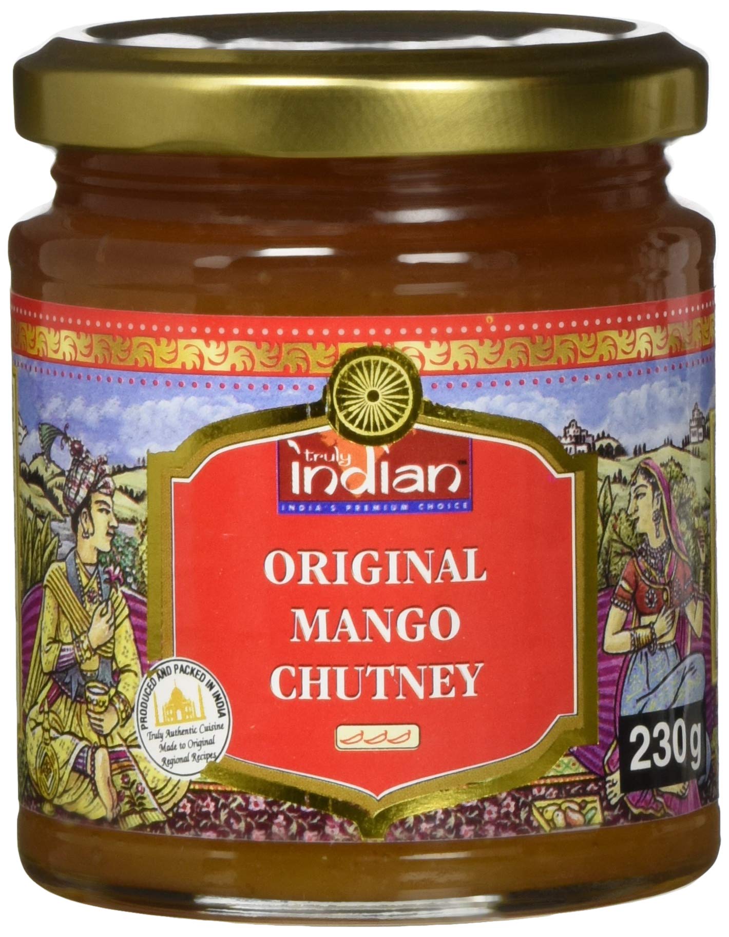 TRULY INDIAN Mango Chutney Original – Fruchtig-aromatische Fruchtpaste als Dip oder Fertigsauce für schnelle Gerichte – Indisch kochen mit natürlichen Zutaten – 230 g (1er Pack)