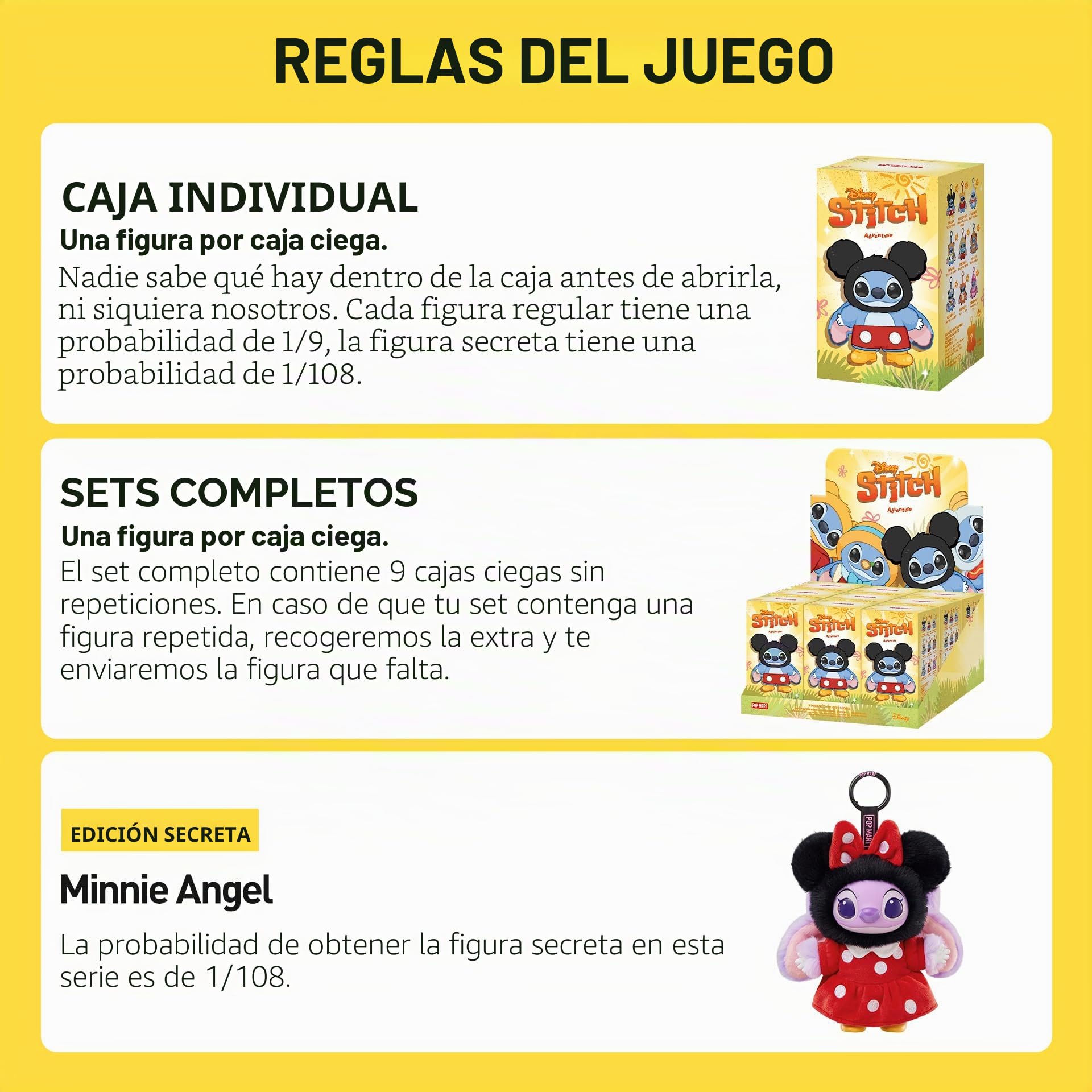 POP MART Stitch Adventure Series - Llavero de caja ciega – Peluche de vinilo, dije de bolsa, cumpleaños coleccionable para niños y adultos, caja individual