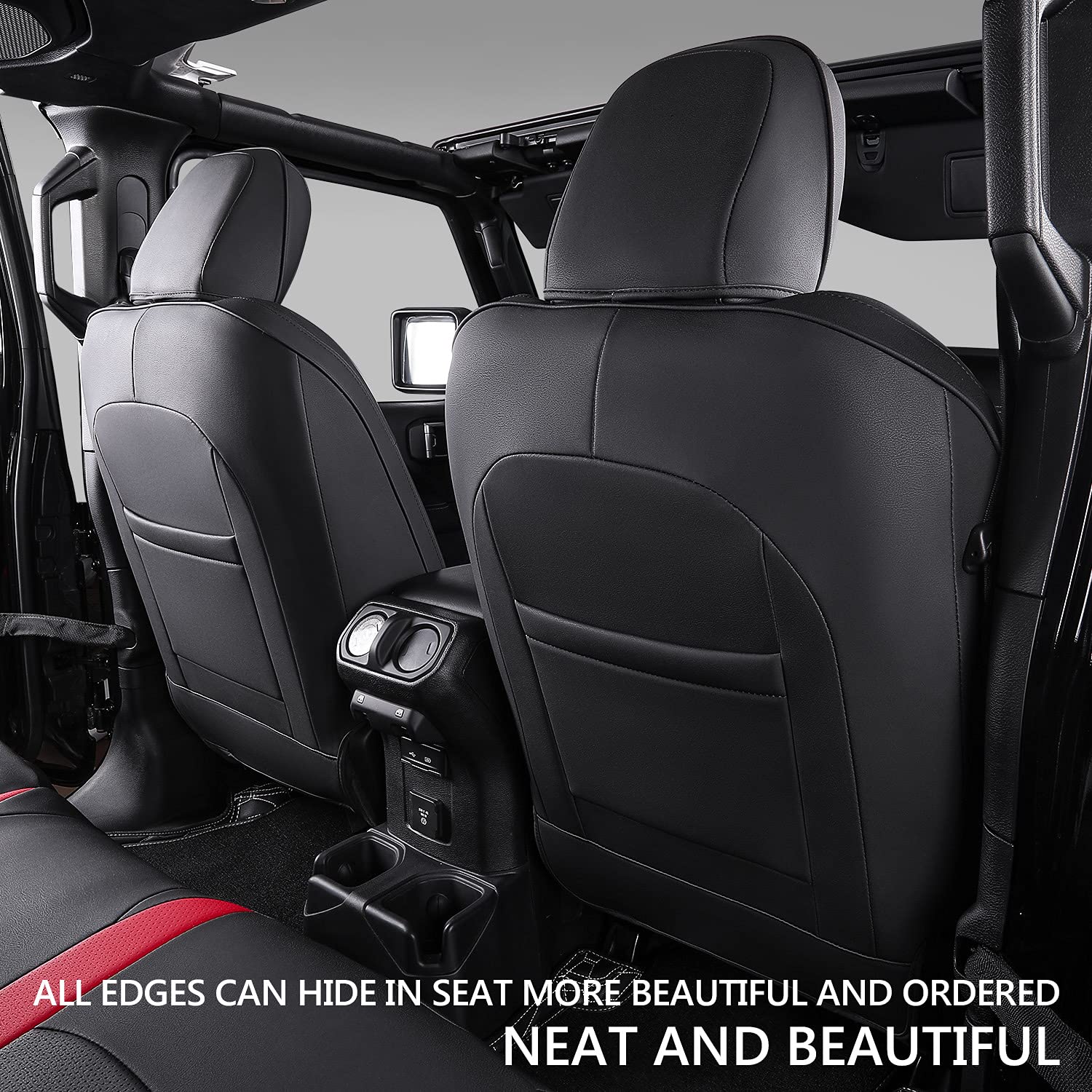 Buy Xipoo Fit 20182022 Jeep Wrangler JL Seat Covers Front and Back PU