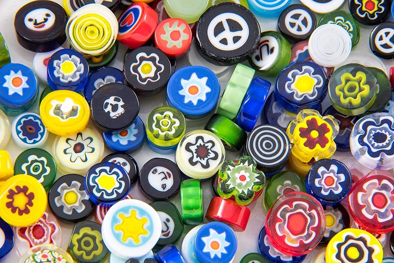 Devardi Glass COE 90 Premium Millefiori 2 oz., Mix #1 Assorted Colors Fusing, Mosaics - Image 2