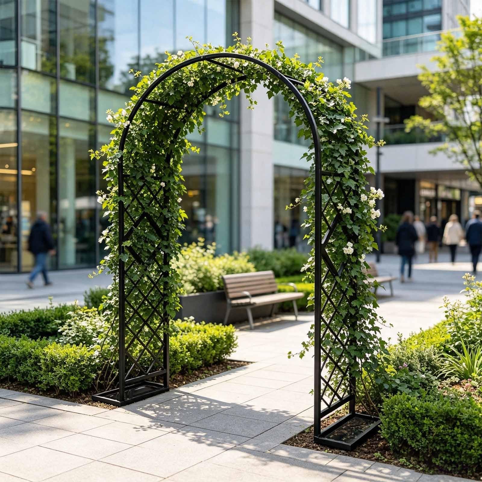 Arcos metálicos para jardín, enrejados, Arcos para Rosales, pérgolas