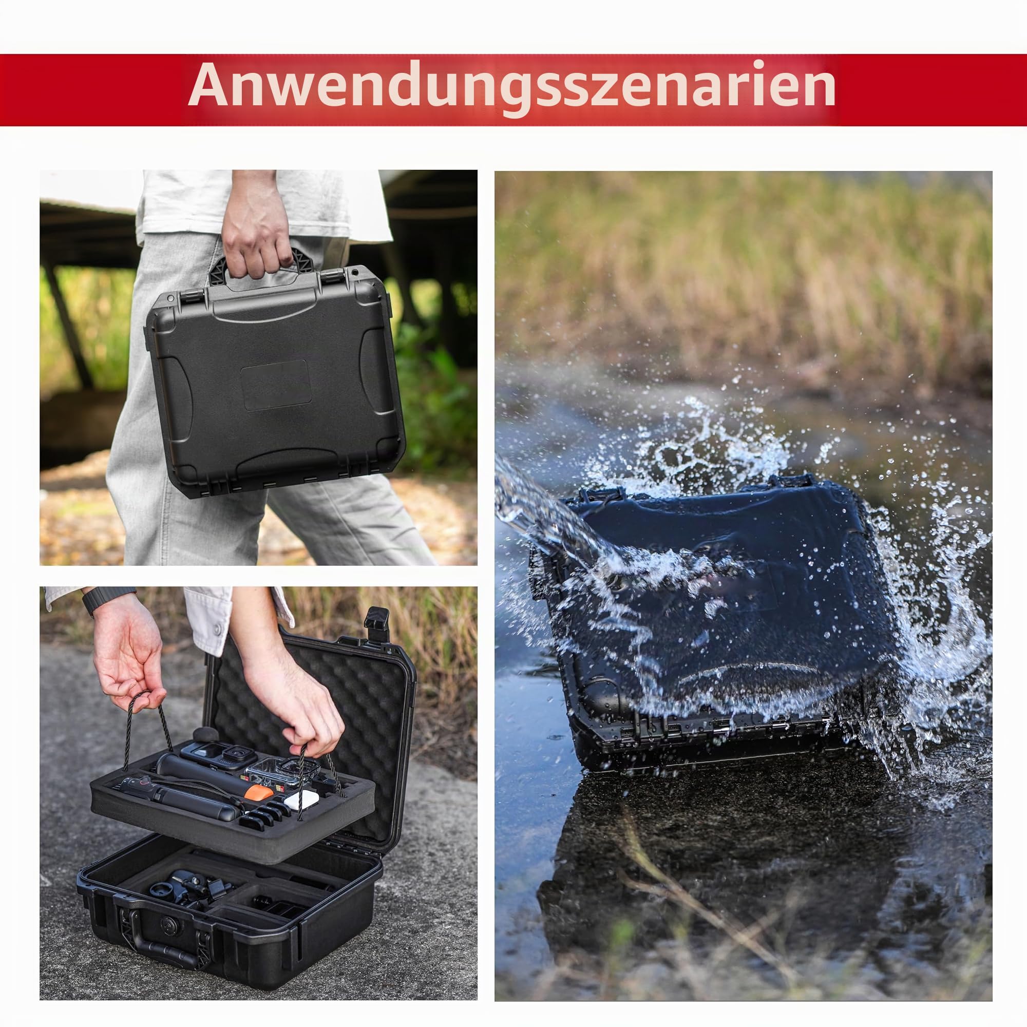Koffer Tasche Hartschalen Organizer für GoPro Lit Hero 13/12/11 Zubehör