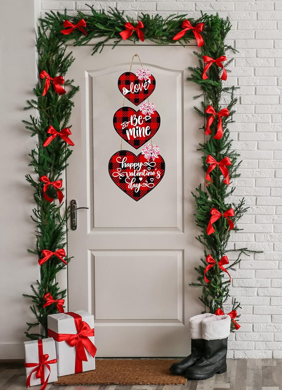 Hrency Decoraciones De San Valentín Para El Hogar Letrero De Puerta