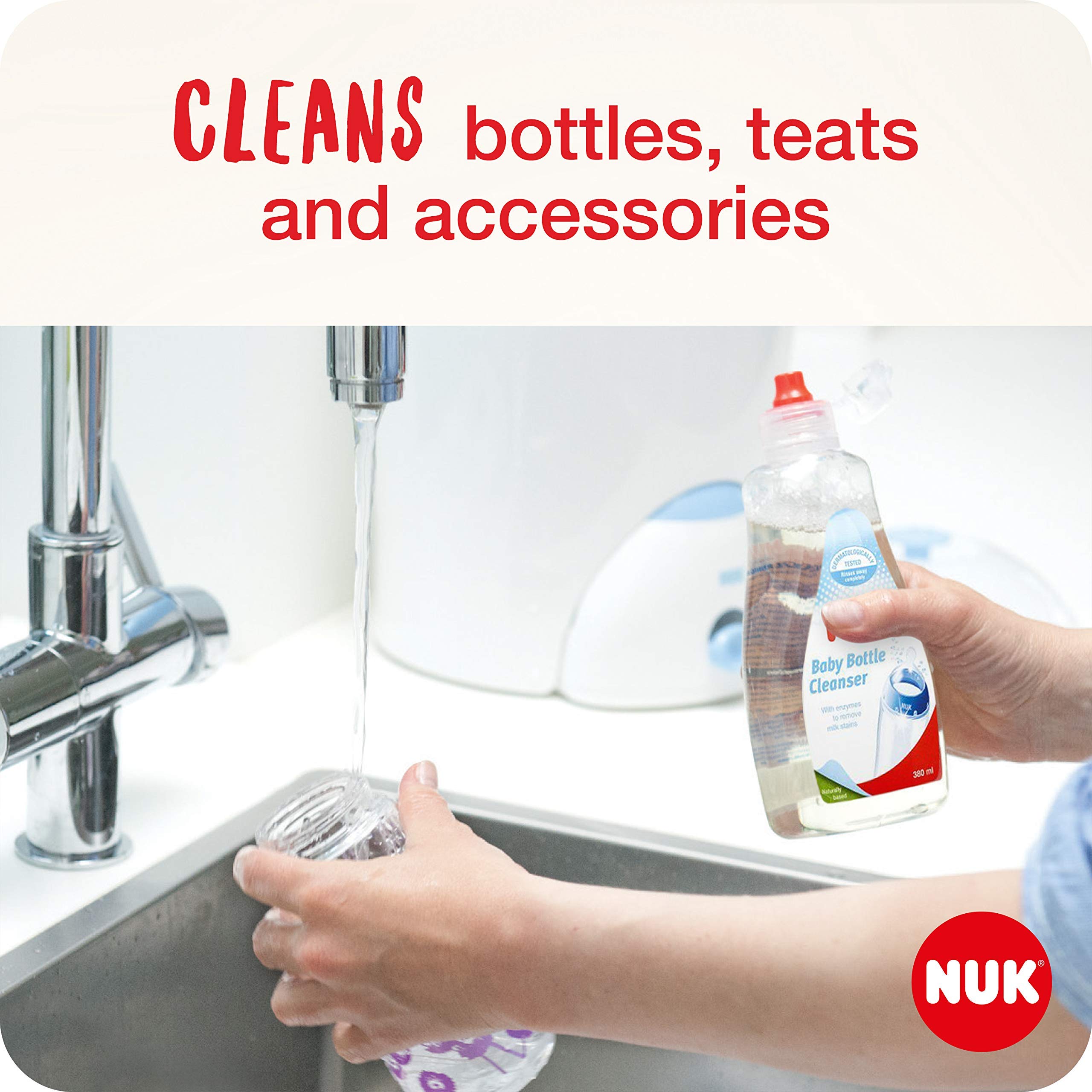 Nuk Baby Bottle Cleaner, 380ml, Ideal For Cleaning Baby Bottles, Teats