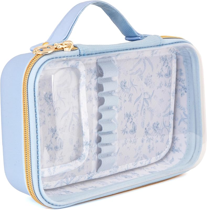 Necessaire ZIPIT com tampa transparente Light Blue