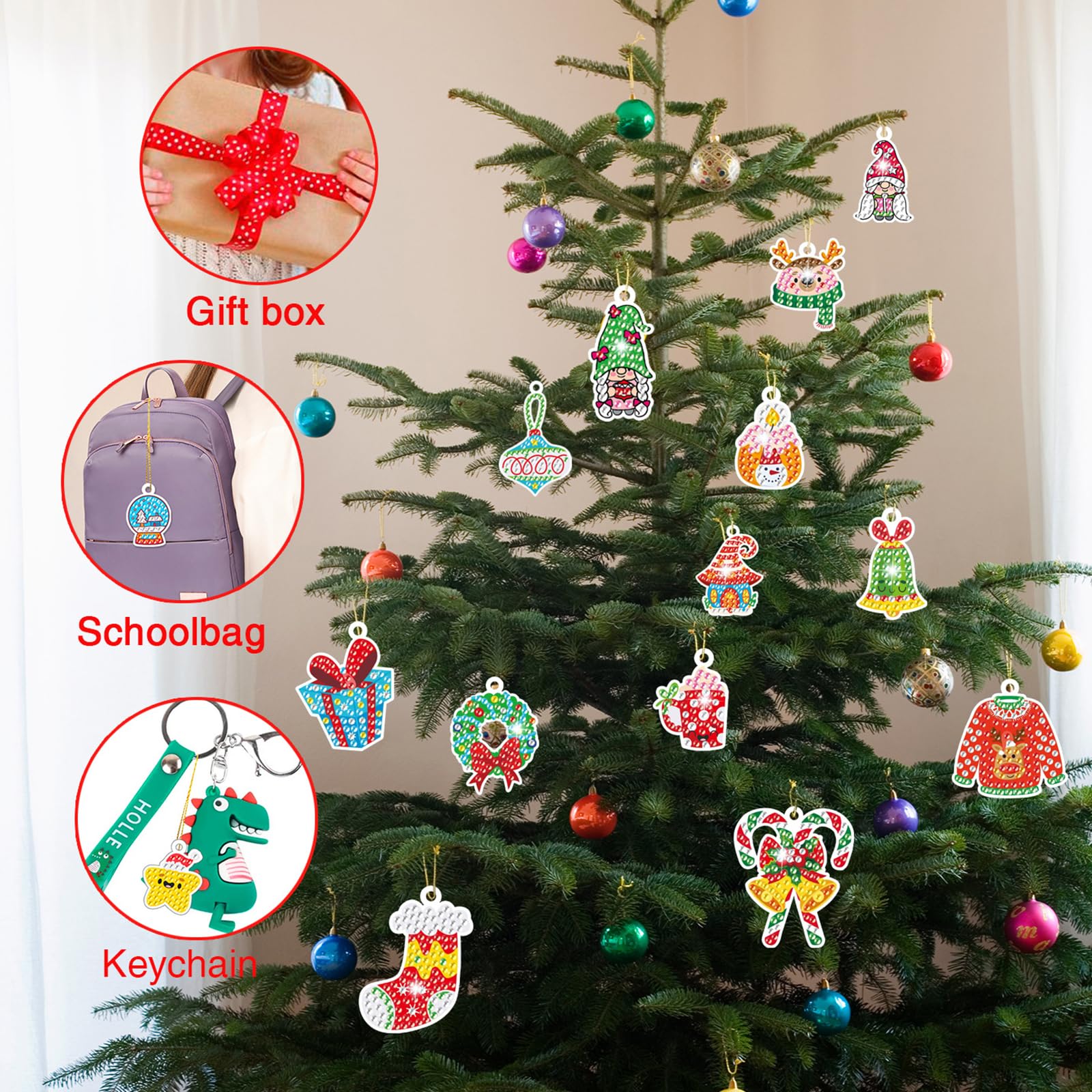 Lxoraziy 38 Piezas Kit Para Pintura Con Diamante De Navidad