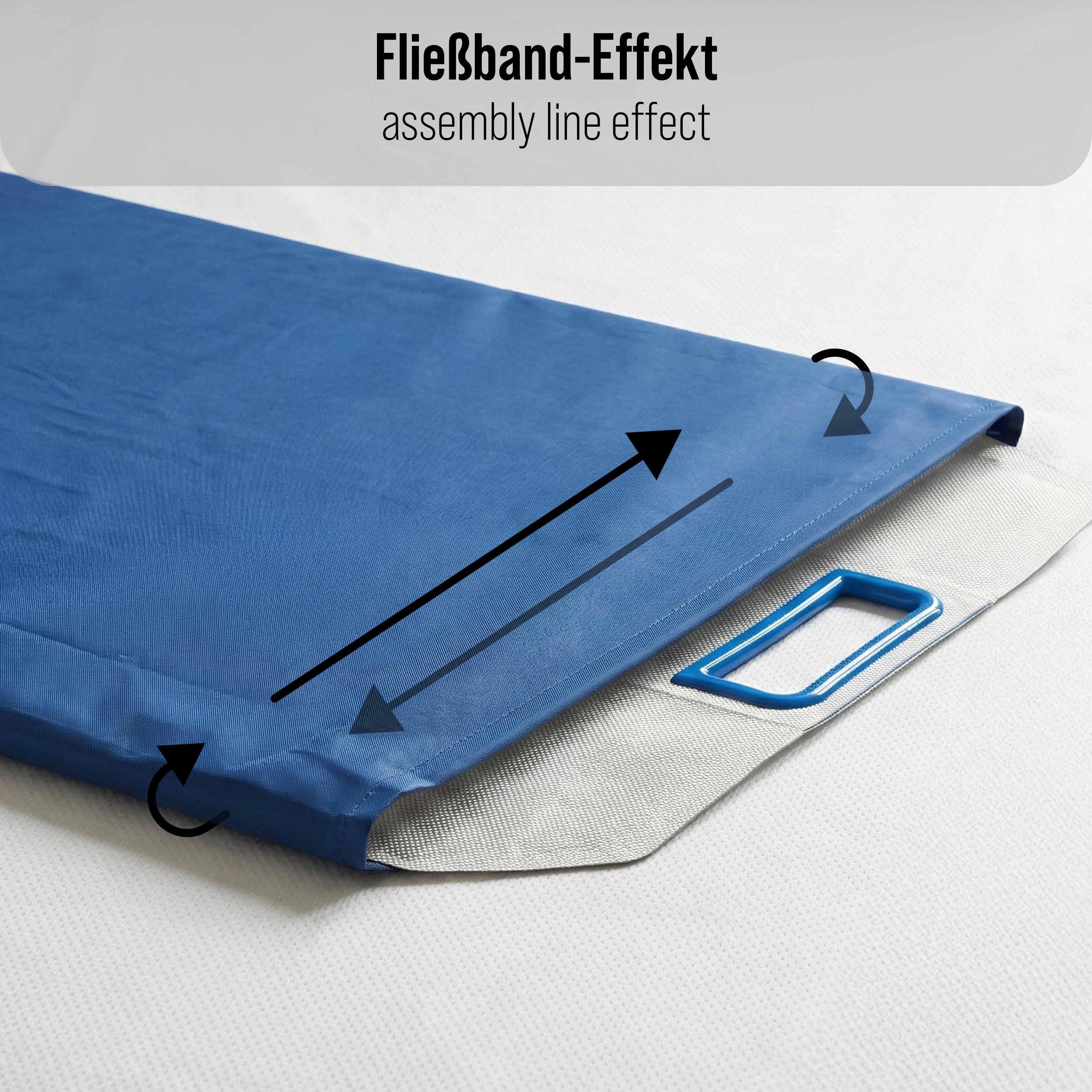 Pulox RB-100 Rollboard Umbettungshilfe Transferbrett bis 150 kg | Medizinisches Transferbrett für den Patiententransfer, stabile Umbettungshilfe mit Belastbarkeit bis 150 kg