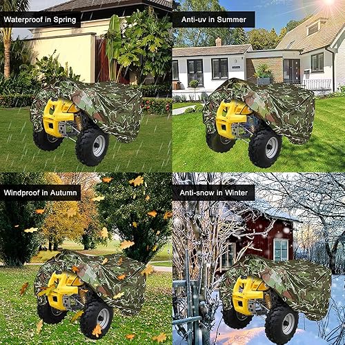 Miniatura 7 de VVHOOY Cubierta impermeable para cuatrimoto de 4 ruedas, camuflaje compatible con Kawasaki, Honda, Polaris, Sportsman, Yamaha, Arctic Cat, lejos de