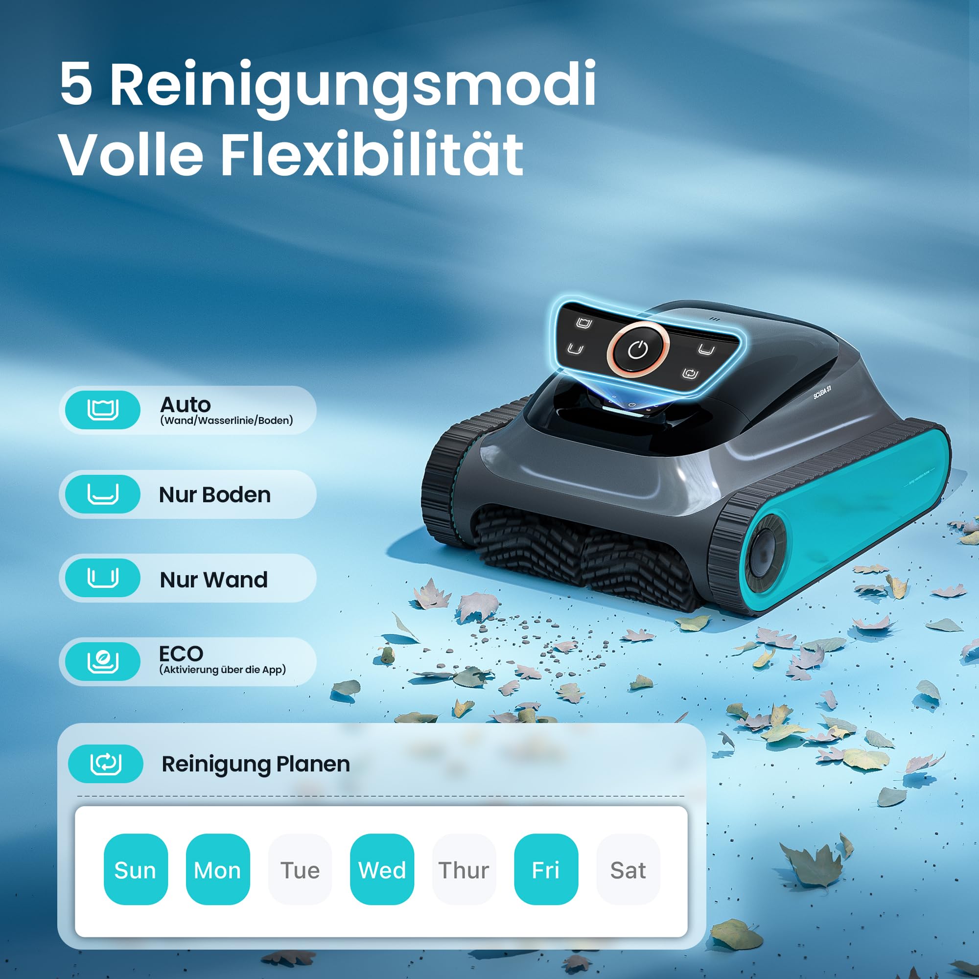 (2026 Upgrade) AIPER Scuba S1 Robot Piscine Nettoyage Sol, Parois & Ligne d’Eau, Autonomie de 270 Min, Filtration Ultra-Fine, Navigation Intelligente, Application & Mises à Jour OTA, Bleu