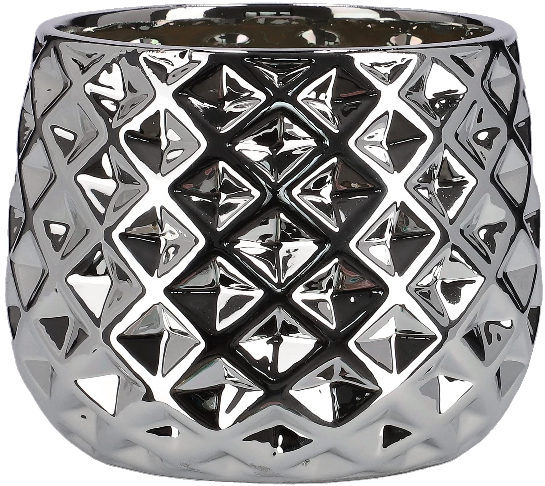 Kotarbau Silver Kotarbau® Ceramic Flower Pot Planter Diameter 13 Cm For Flowers Plants