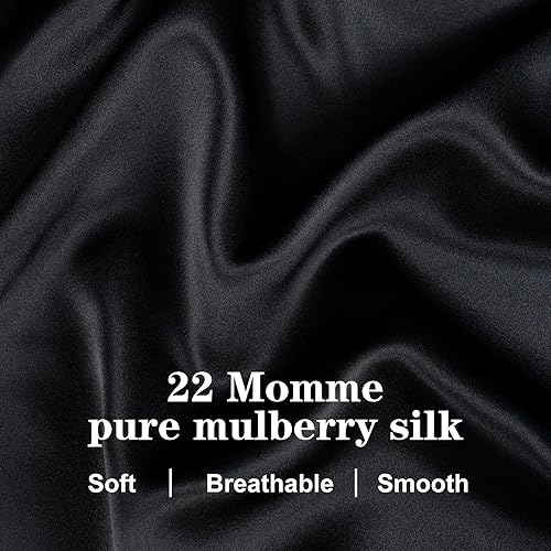 Vista 18 de Silmer Funda de almohada 100% seda de morera para cabello y piel, ambos lados 22 Momme 800 hilos funda de almohada con cremallera oculta, ultrasuave
