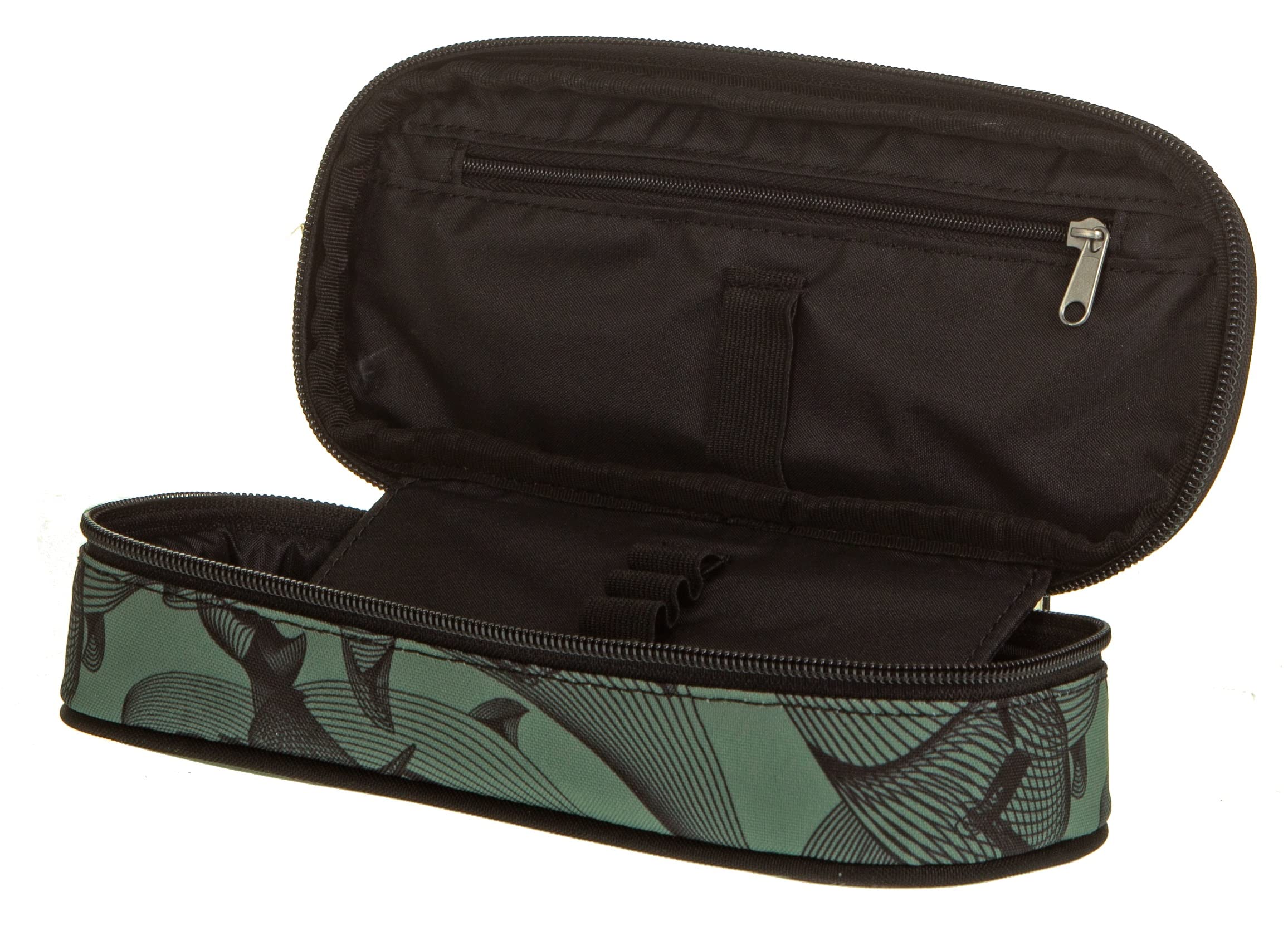 Seven Pencil Case, Pencil Case for Stationery, Girls & Boys, School and High School, Green Dolphin, 10x23x5,5 cm, Modern - Image 2