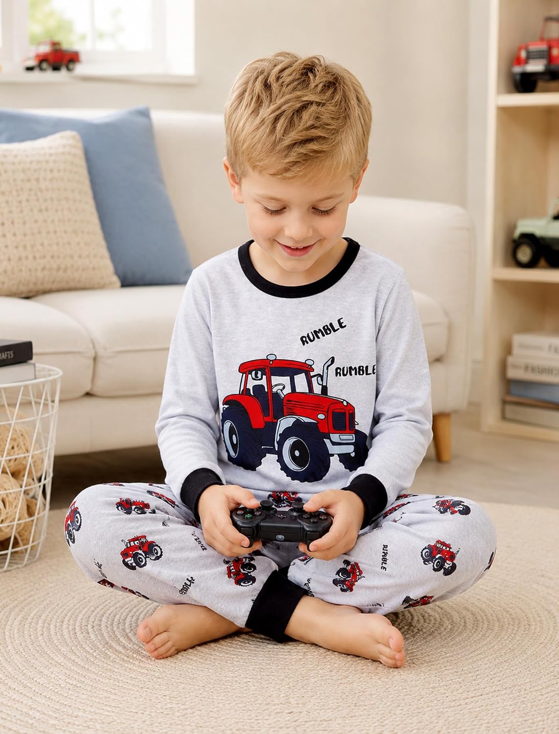 Mikrdoo Boys Clothes Long Sleeve Pants Set Fall Winter Outfits 4-14Y | Mikrdoo fall winter stretchy soft long sleeve tops and pants as stylish mikrdoo clothes for boys for school.
