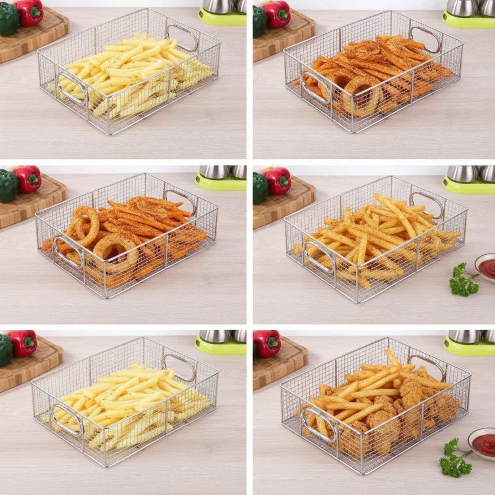 MagiDeal Contenitore Friggitrice | Professionale, contenitore da, Utensile, per Ristorazione, 38x25x10cm