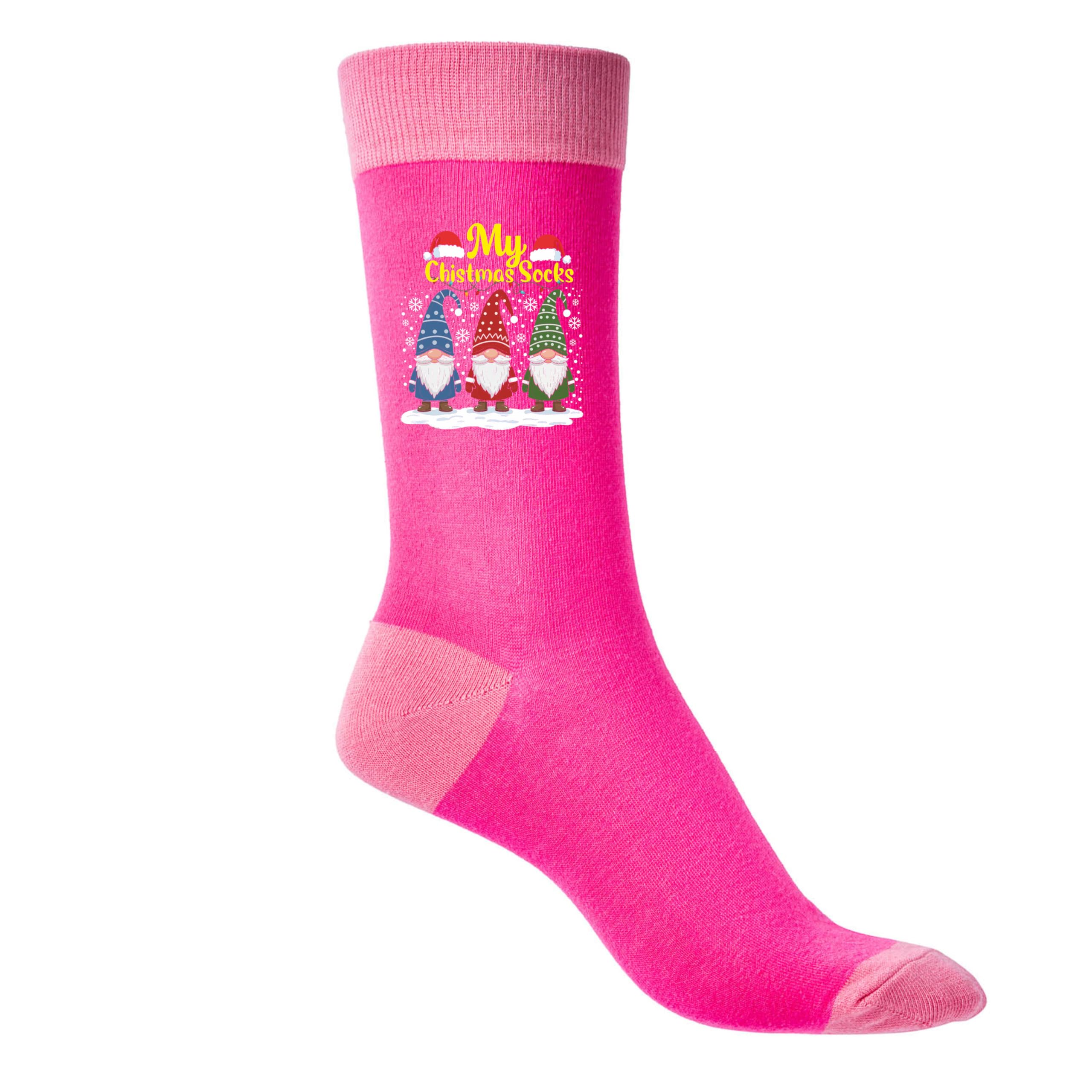 Print4u Women's Pink My Christmas Socks Gonk Funny Joke Xmas Gift