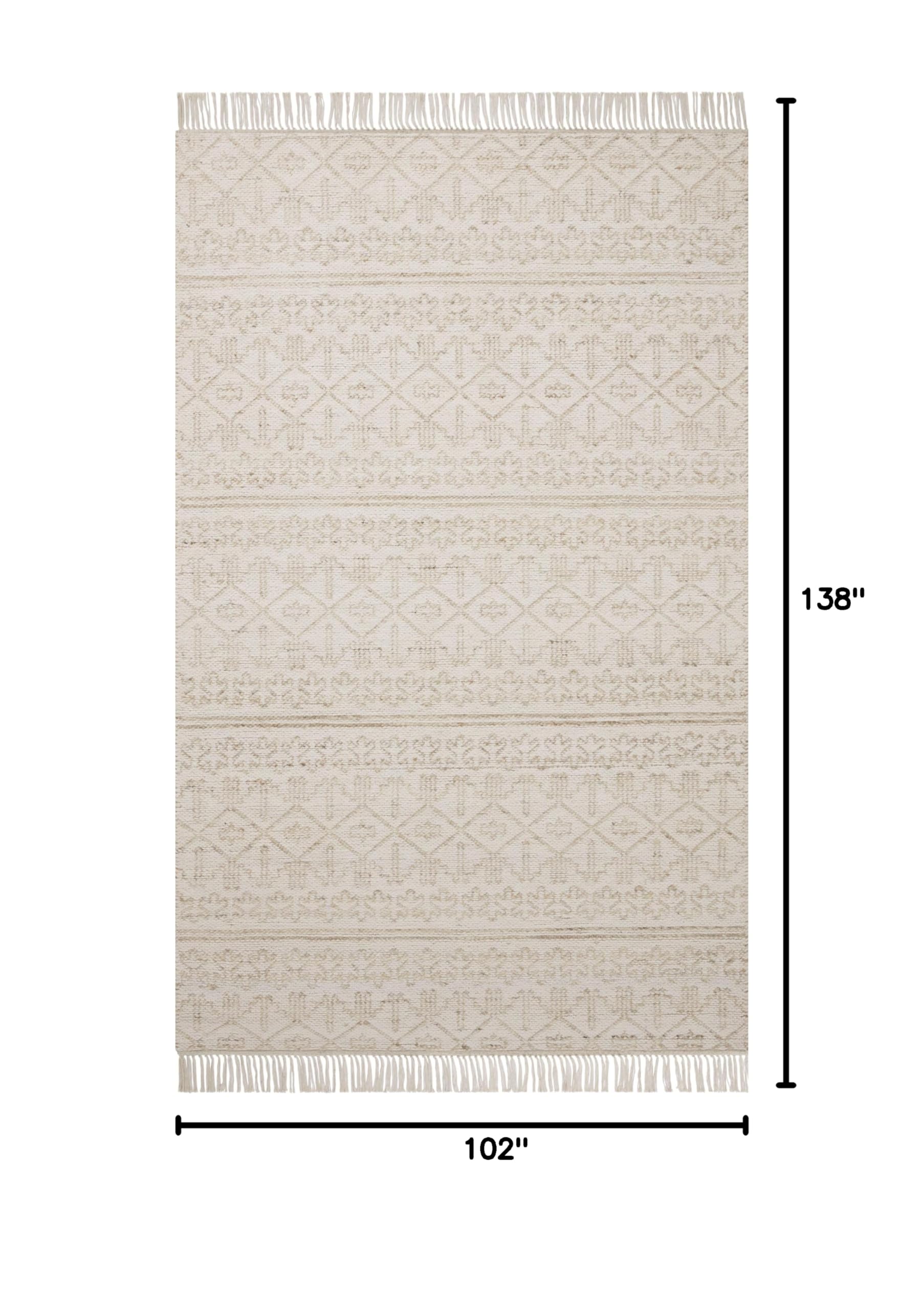 Condition photo showing New/Like New for Loloi Angela Rose Rivers Collection RIV-03 Sand/Ivory 8'-6" x 11'-6" Reversible Area Rug