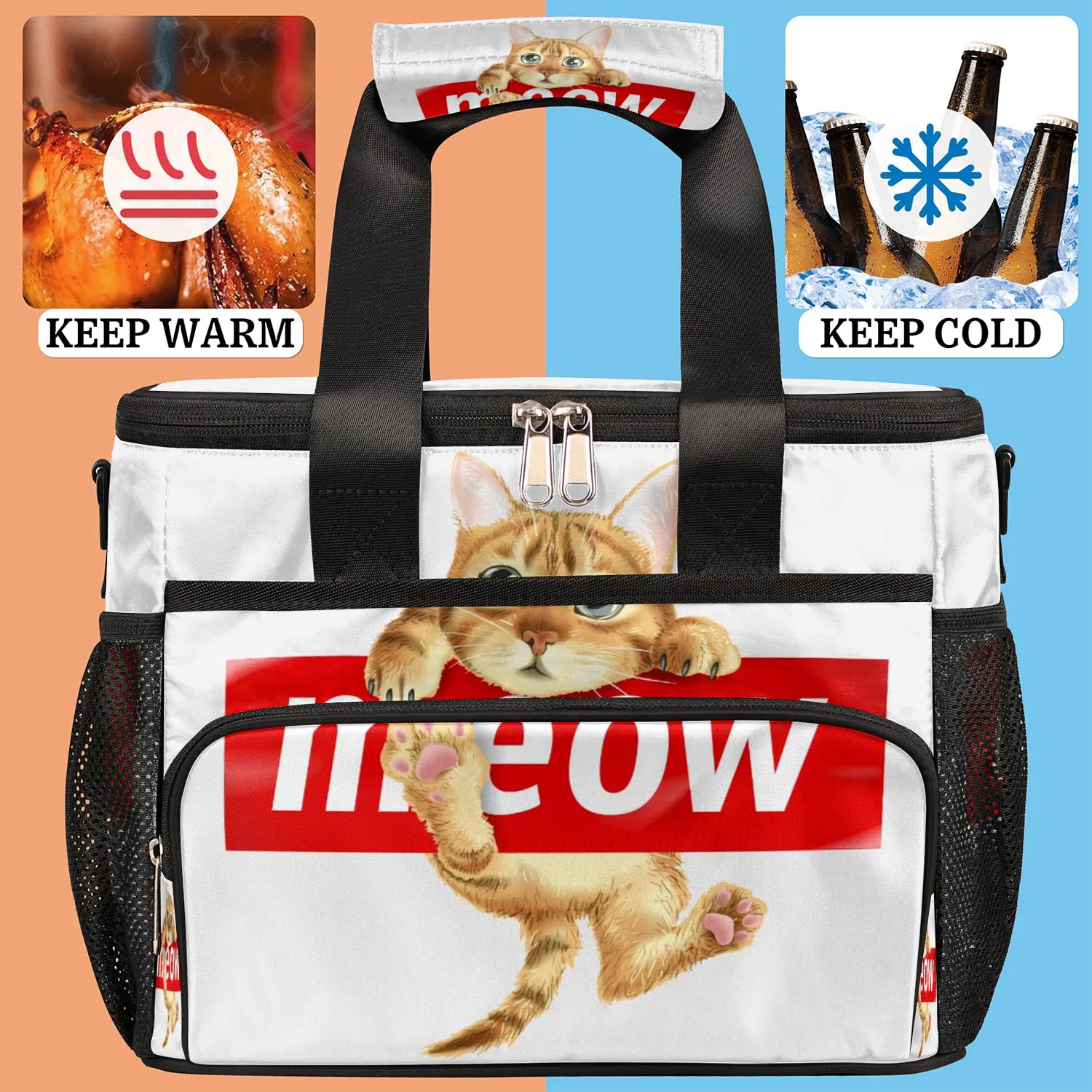 Große Lunchtasche für Erwachsene, Herren, Damen, Kinder, Mädchen, Jungen, isolierte Lunchbox, Kühltasche, Kühltasche, Kühltasche für Arbeit, Picknick, Grillen