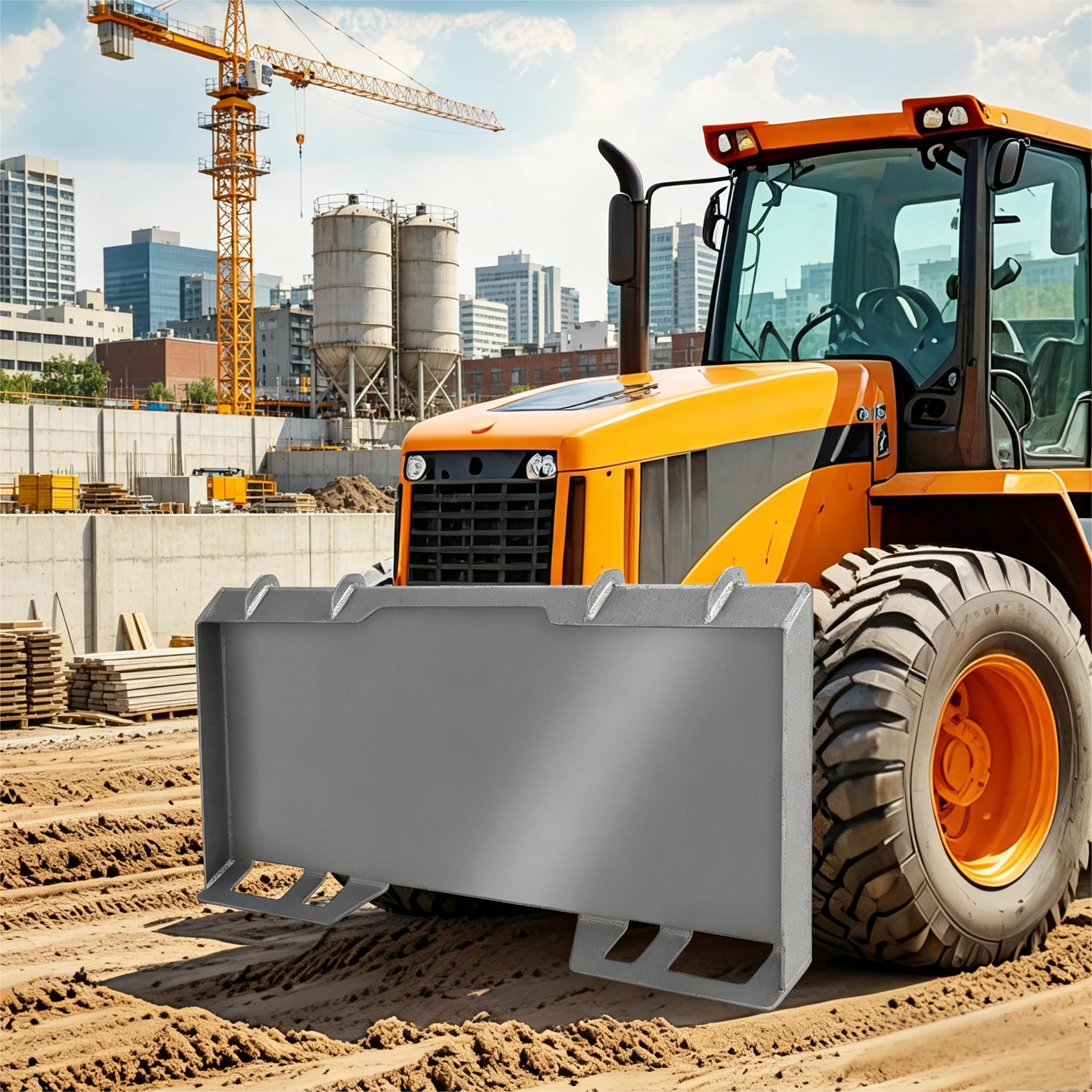 Universelle Skid Steer Schnellwechselplatte für Kubota Traktoren | Hochfester Baustahl, 6mm (1/4") hochwertiger Stahl, Einfache Montage durch Schrauben oder Schweißen, Für Gabeln, Pflüge