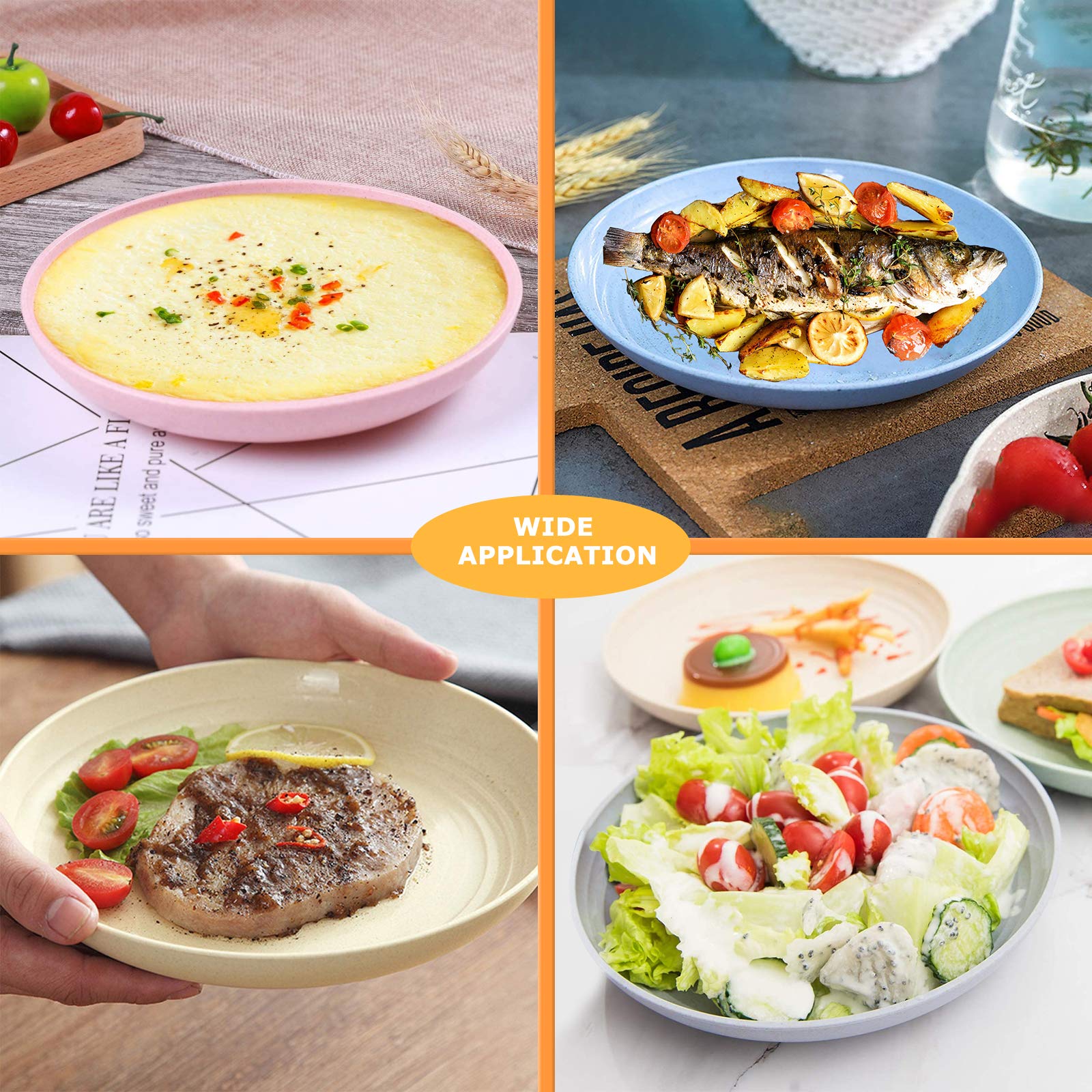 Amazon.com: Dinner Plates 8.9 Inch, Dessert, Salad, Fruit, Snack