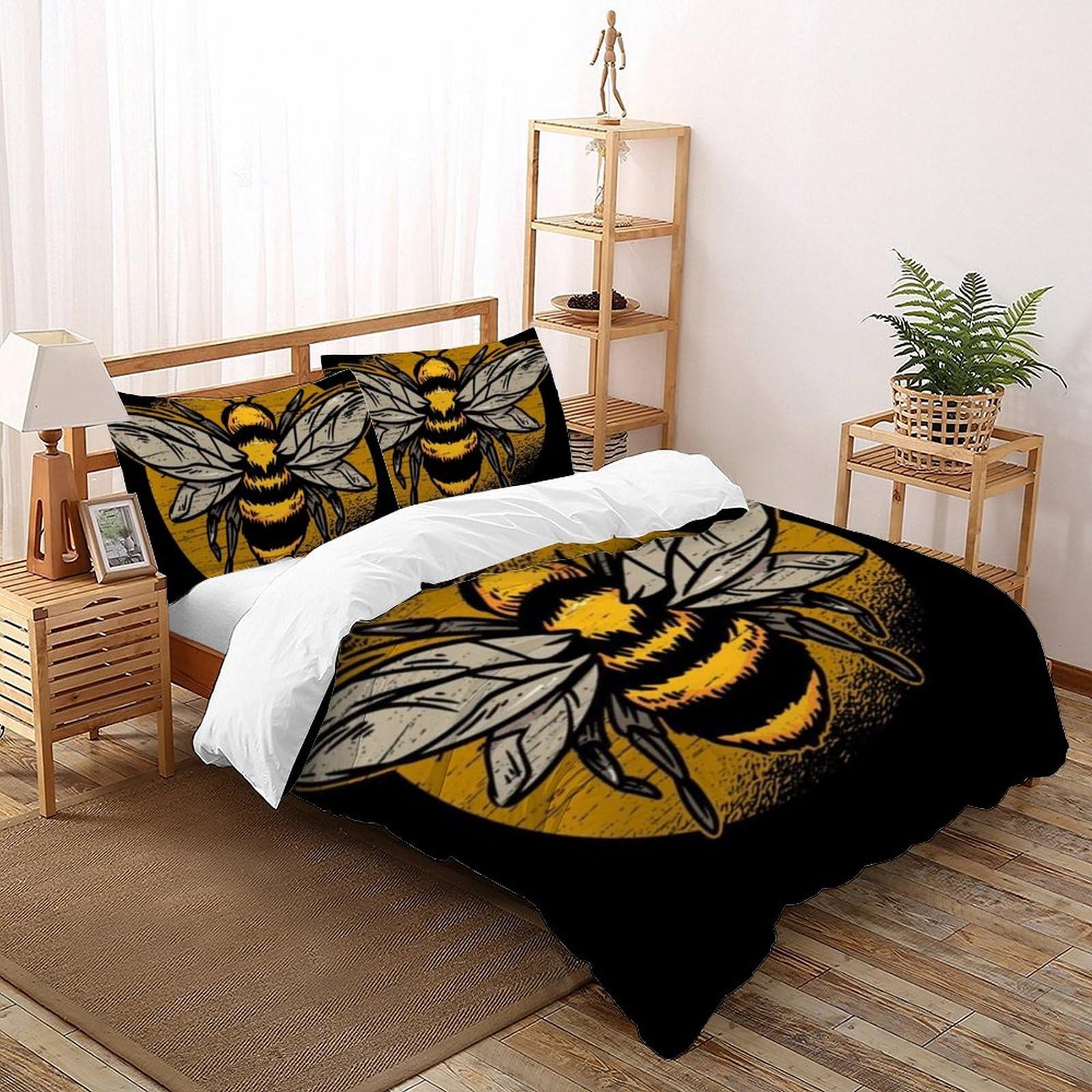 Housse de couette double microfibre 200x200cm imprimé 3D animaux volants