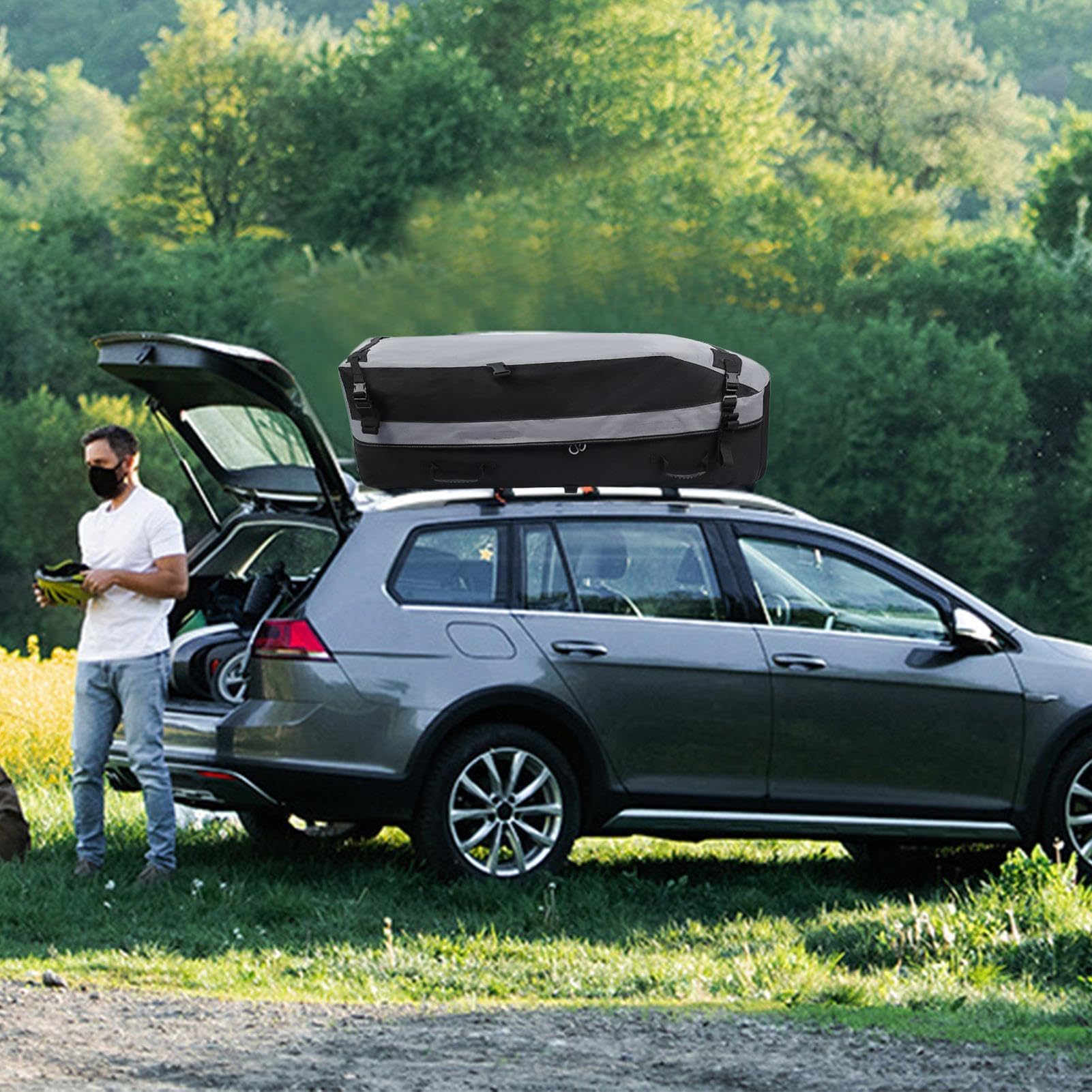 Borsa da tetto per auto - Box da tetto per auto impermeabile, borsa da carico impermeabile per SUV | Portapacchi universale per tutti i veicoli, spazioso box da tetto per viaggi e campeggio