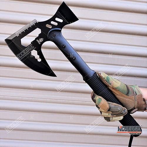 KCCEDGE BEST CUTLERY SOURCE Hacha martillo de hacha táctica hacha de supervivencia cuchillo de caza de 17 pulgadas en general navaja afilada