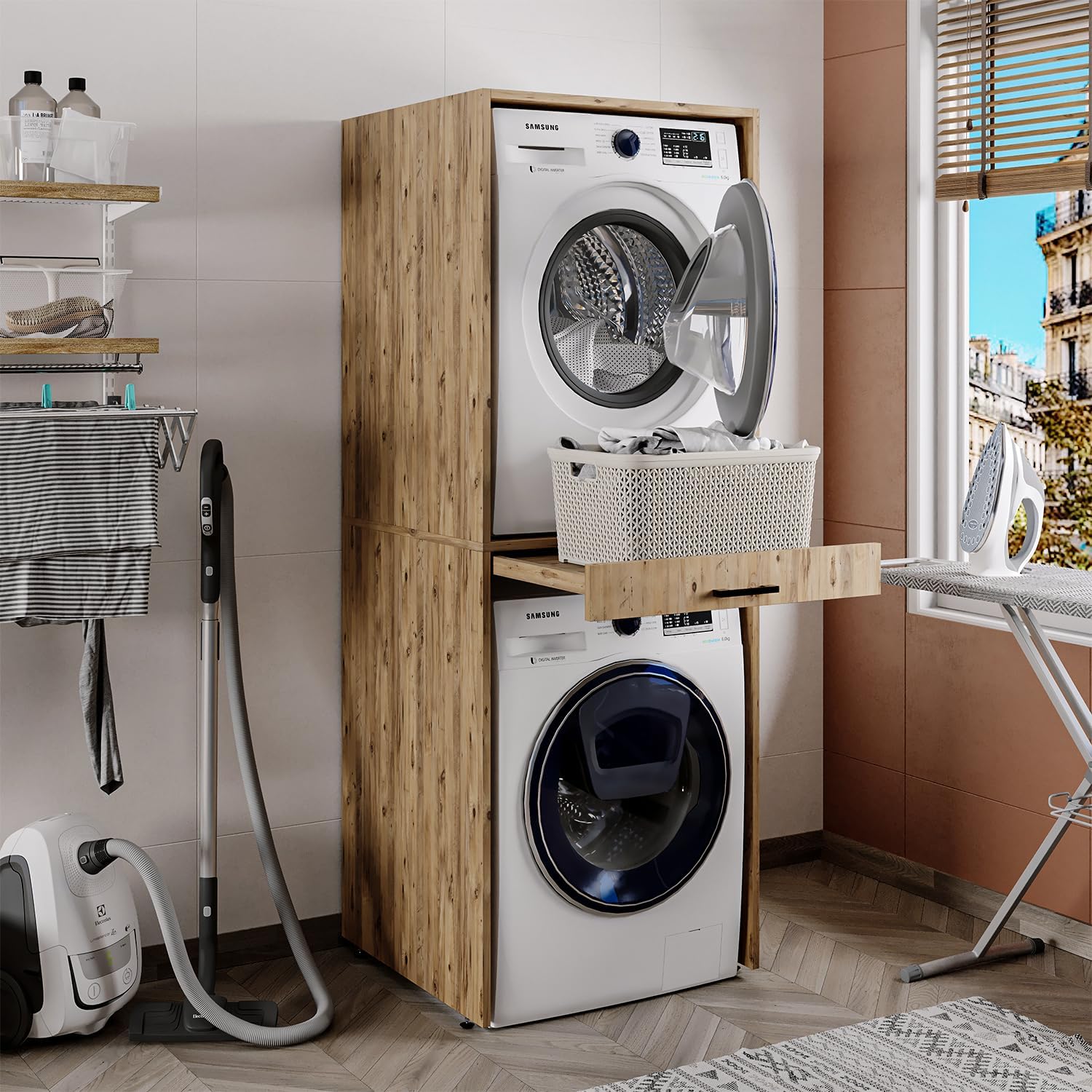 Schne Waschmaschine Berbau Schrank Bild