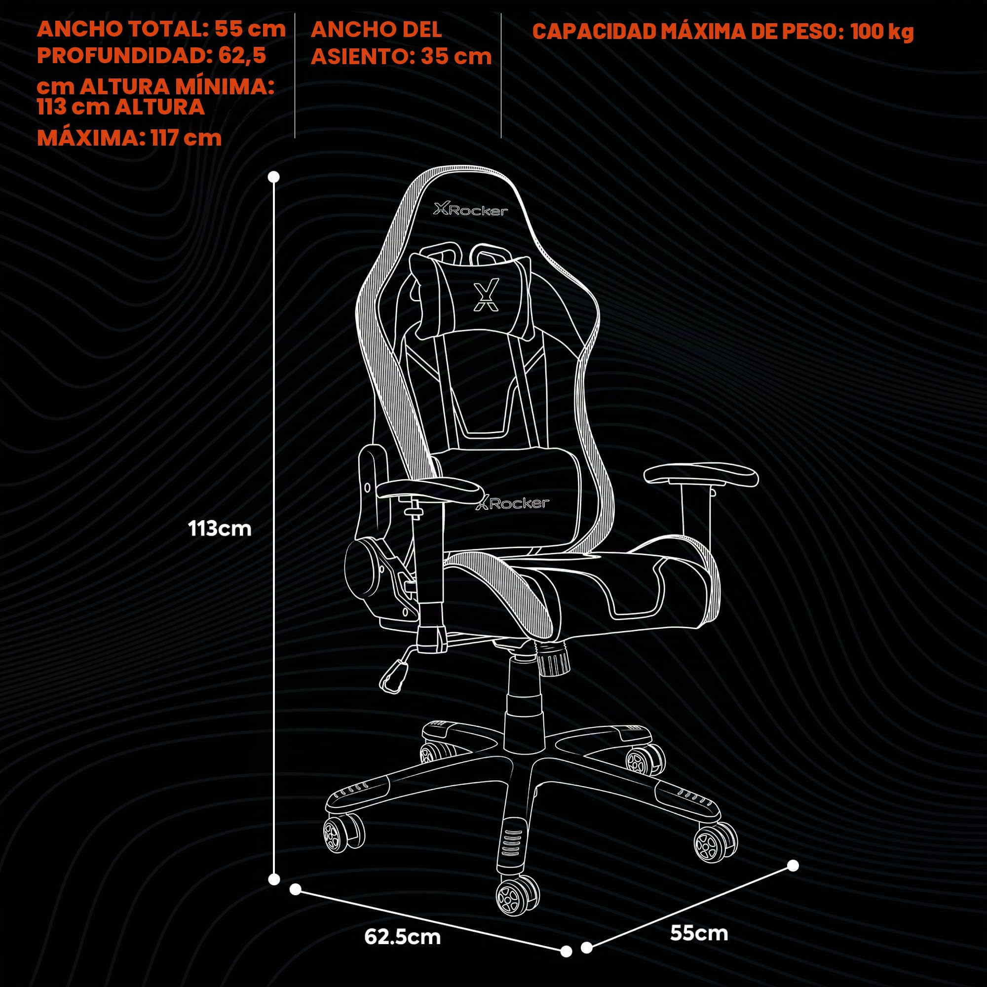 X-Rocker Agility RGB - Silla de computadora de carreras con luces para niños y jóvenes, silla de oficina giratoria ergonómica con respaldo alto, reposacabezas y cojín de apoyo lumbar, altura ajustable