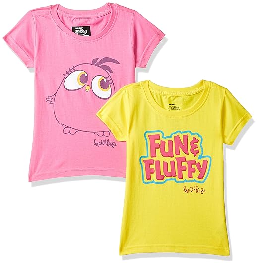 Joshua Tree Girls Hello Kitty Regular fit T-Shirt (Pack of 2)