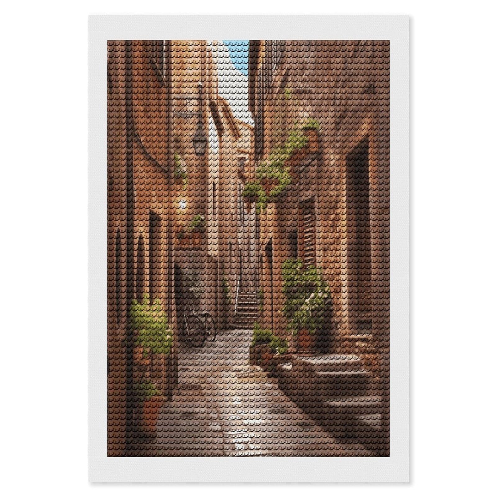 FekiLoot Italian Street Diamond Art Kits for Adults Diamond Painting Kits for Beginners DIY Diamond Art Kits Round Full Drill Diamond Dot Gem Painting for Home Wall Decor Gift 8"x12"