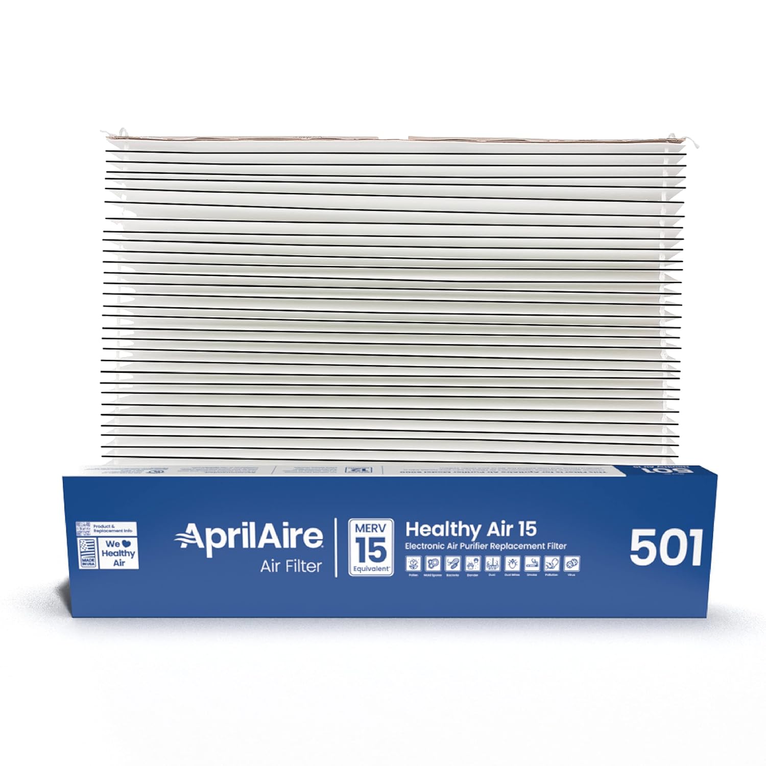 AprilAire 501 Replacement Filter for AprilAire 5000 Whole-House Air Purifier - MERV 15 Equivalent, 16x25x6 Air Filter (Pack of 2) Value Pack (2)