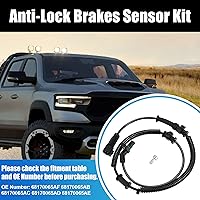 Vista 2 de X AUTOHAUX Kit de sensor de frenos antibloqueo de rueda para Ram 1500 2013-2022 Sensor de velocidad de rueda ABS delantero izquierdo derecho que