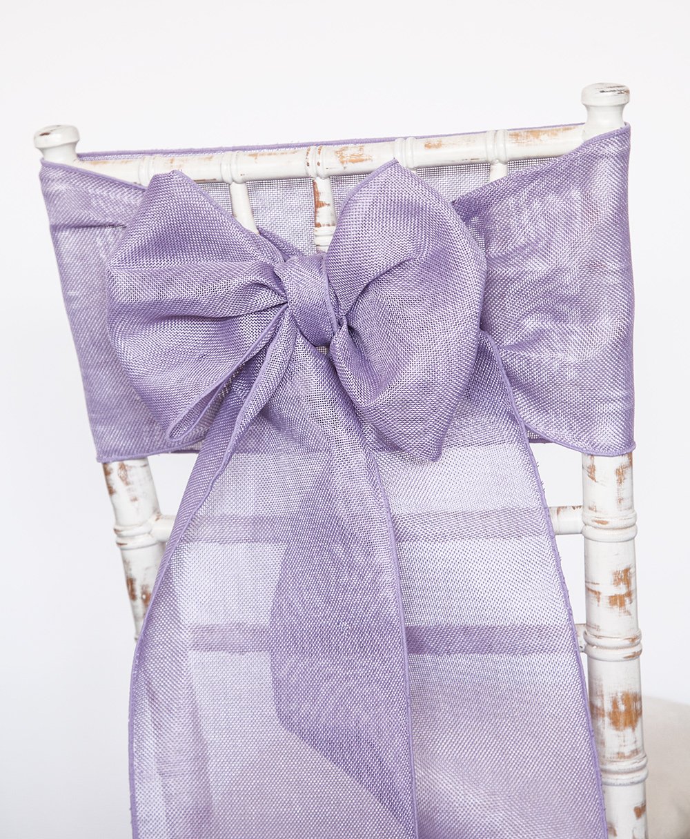 Decor Essentials Linen Like Chair Sash - Perfect for Weddings Banquets Events Decor (Sash - Victorian Lilac)