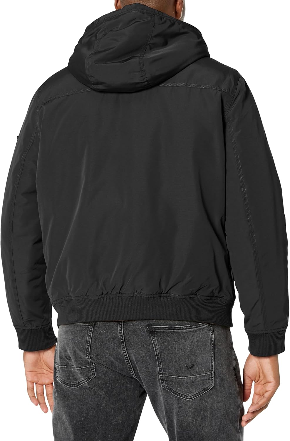 Lucky Brand Men's Bomber Jacket with Faux Sherpa Lined Hood - Image 2
