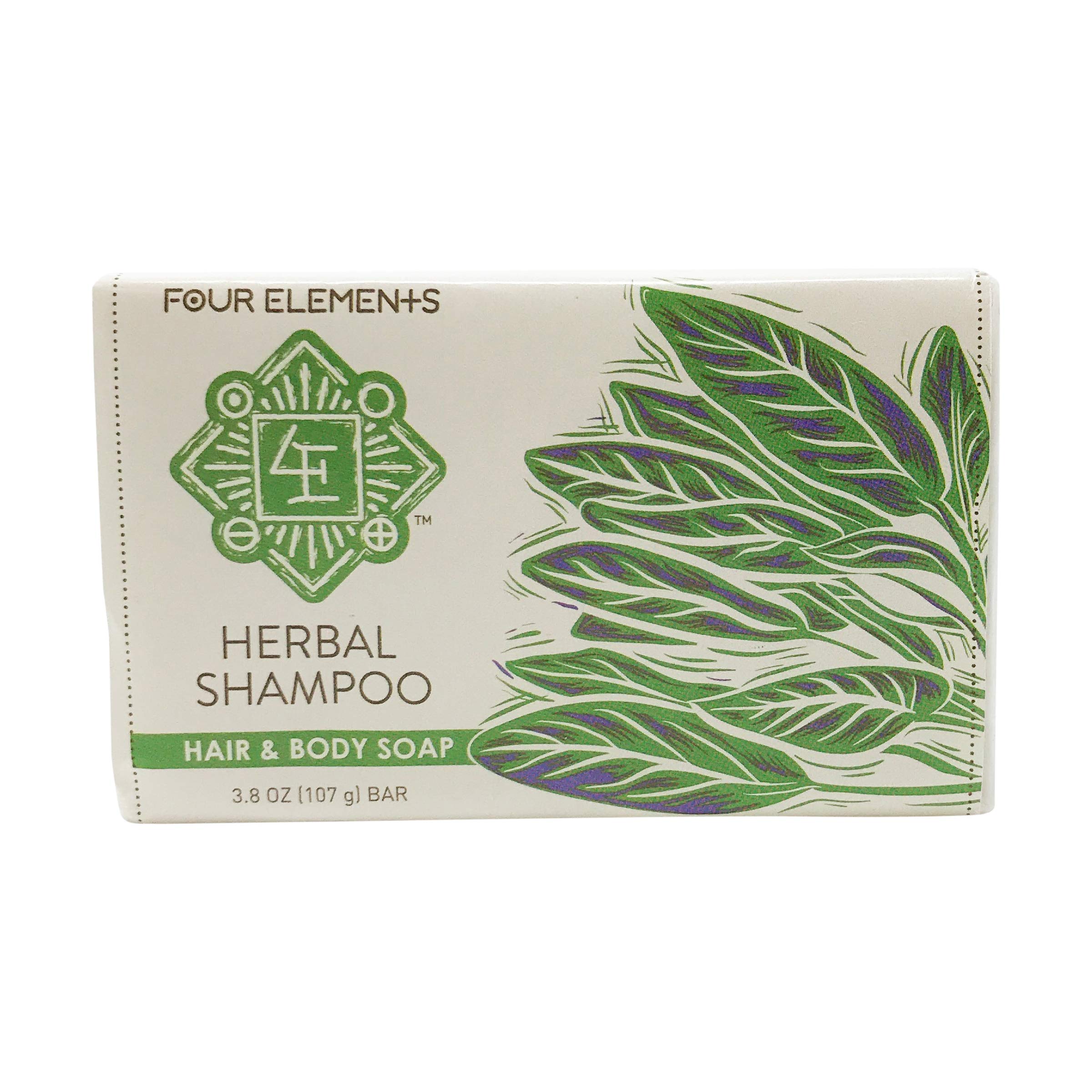 Four Elements, Shampoo Bar Herbal, 3.8 Ounce