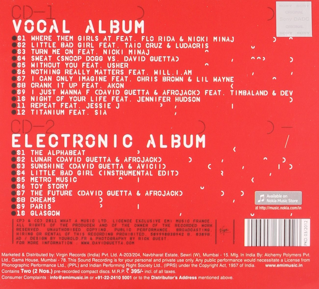 NOTHING BUT THE BEAT (2 CD)