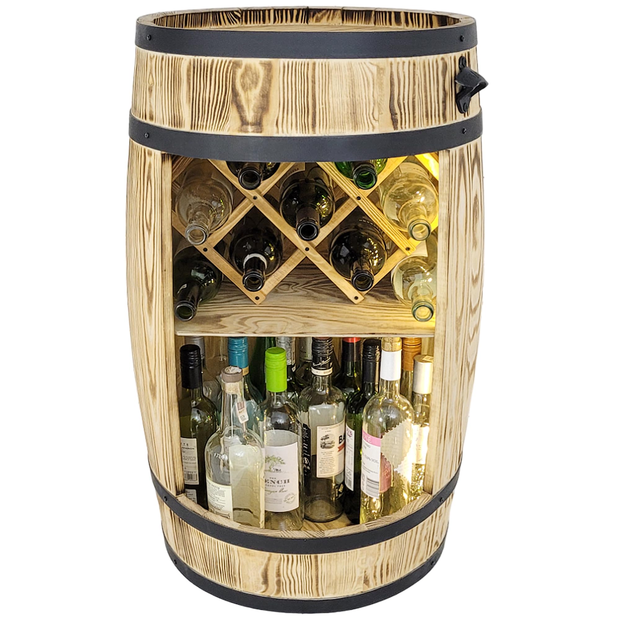 WEECO Montabile con illuminazione a LED e portabottiglie per vino