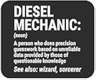 Funny Gag Sarcastic Mousepad Diesel Mechanic Definition Office Poster Funny Mechanical Mechanist Gift Black Mouse Pad Computer Mouse mat