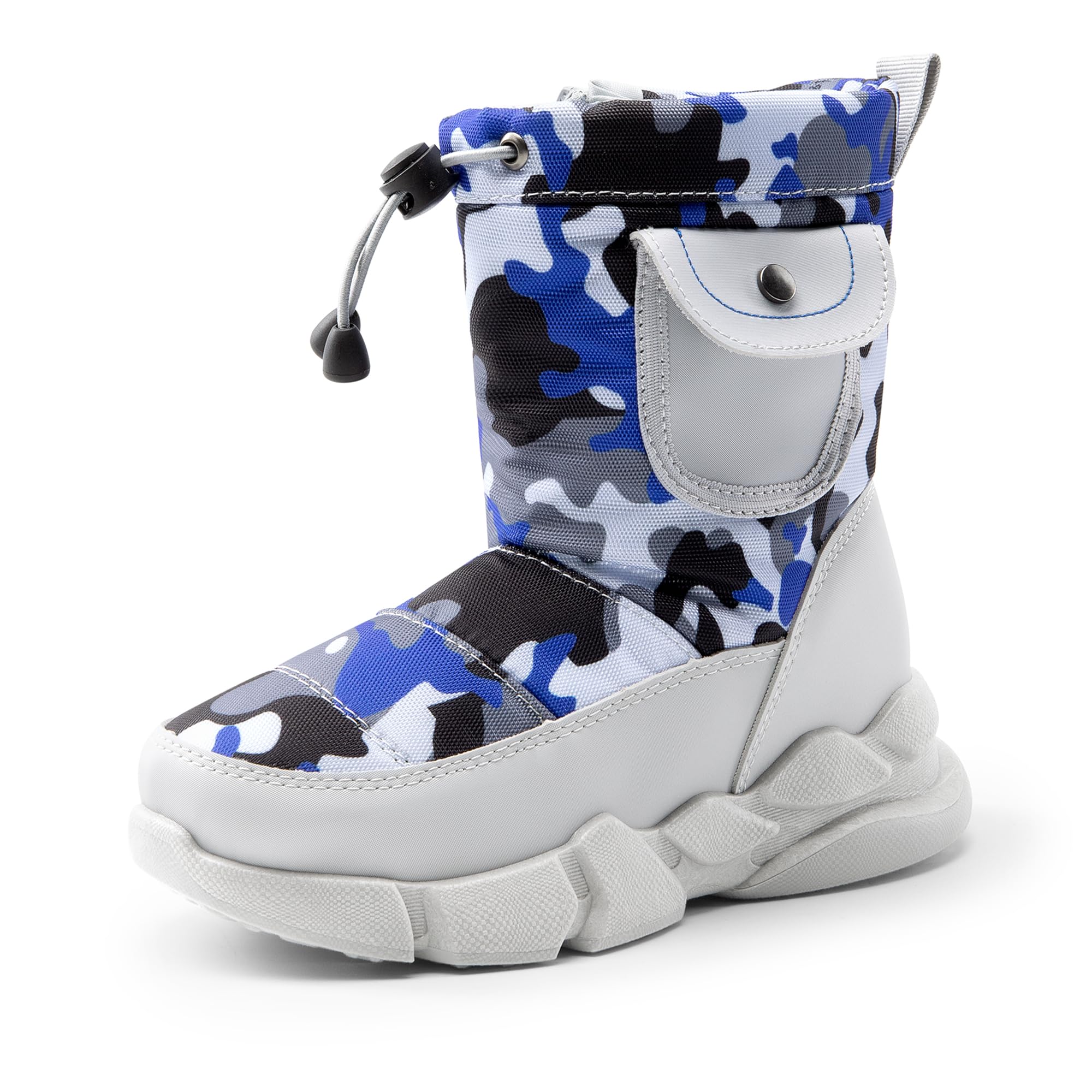 DREAM PAIRSBoys Girls Snow Boots Water Resistant Non-Slip Mid Calf Lightweight Athletic Outdoor Warm Winter Shoes for Little/Big Kids