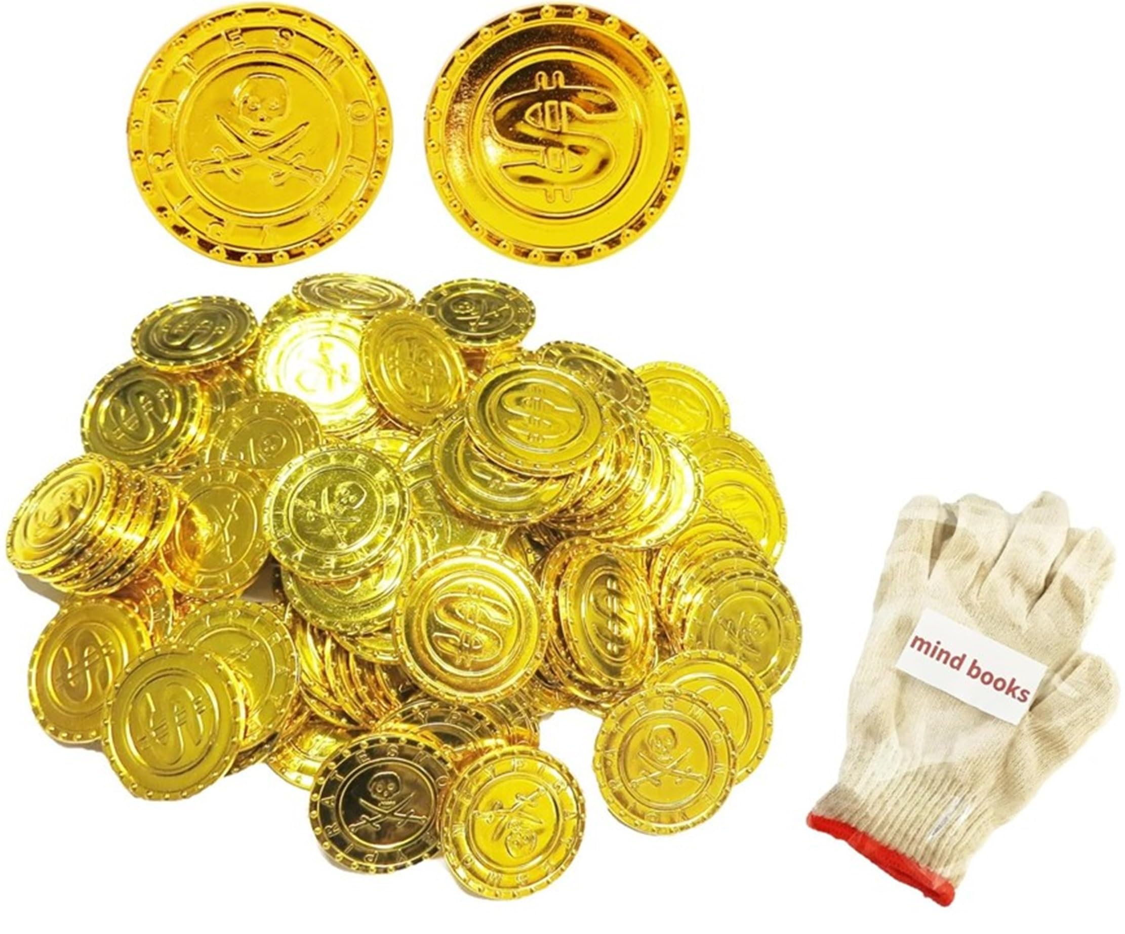 Amazon.co.jp: MBK 200枚 おもちゃ コイン チップ 宝箱 海賊 財宝 お宝 金貨 アイテム ゴールドコイン お遊戯会 舞台 小道具  パイレーツ : おもちゃ