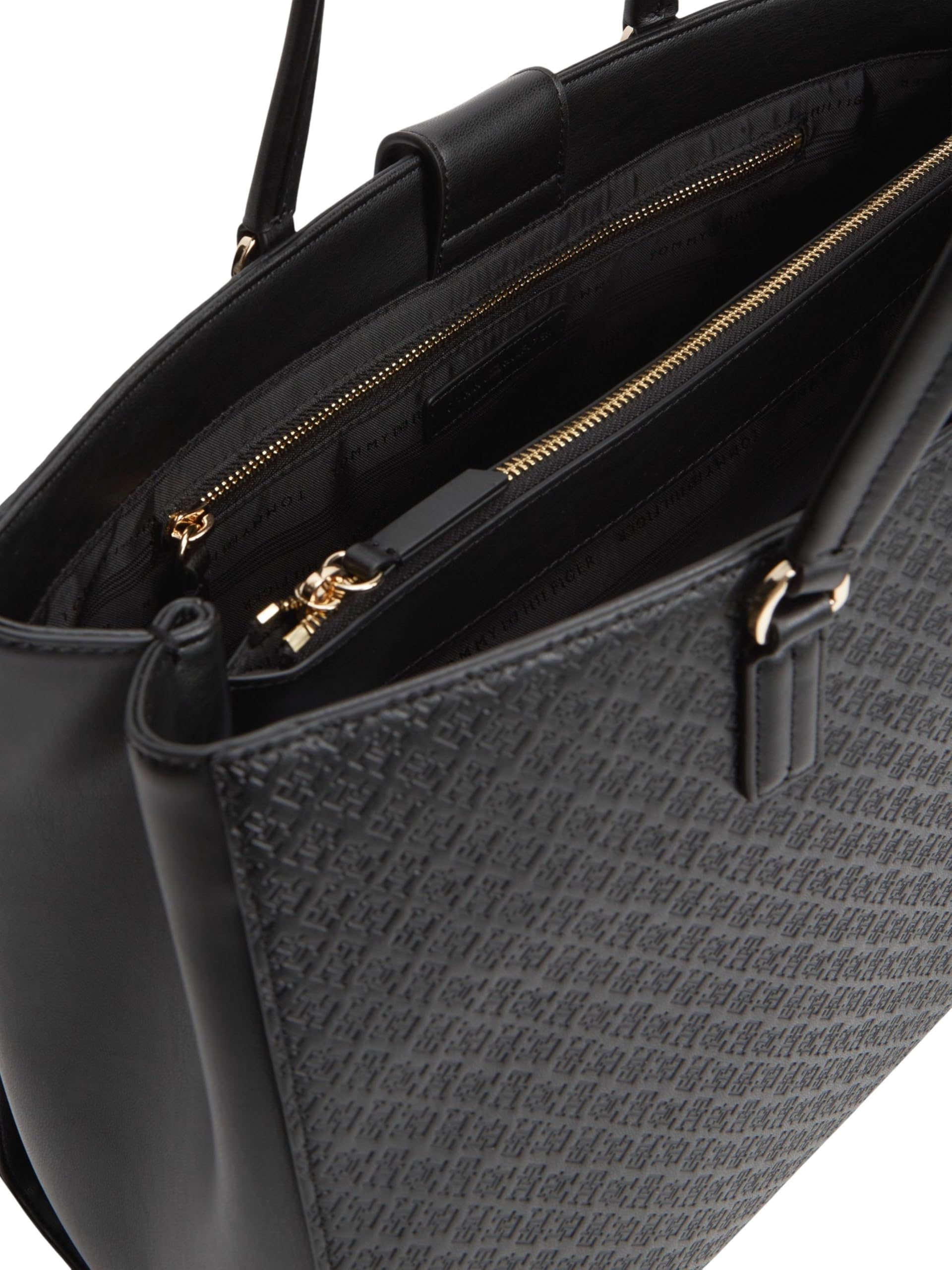 Tommy Hilfiger Th Daily Tote Mono AW0AW18417 - Bolsa para mujer, color negro (negro), talla única