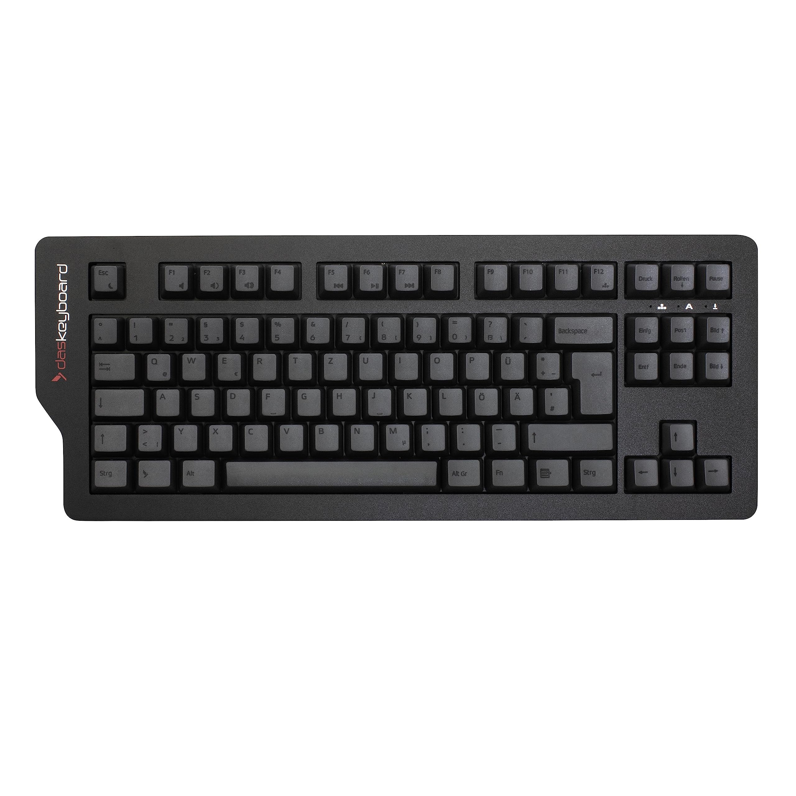 Das Keyboard 4C TKL Mechanische Tastatur QWERTZ DE Layout - 88 Tasten, Cherry MX Brown Soft Clicky Schalter, PBT-Tastenkappen, Full-NKRO, 2 USB 2.0 Anschlüsse, Aluminium-Abdeckung (DKPK4CBMXBODEX)