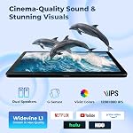 Tablet 10 Inch Android 16 with Gemini AI, HD IPS Display 16GB RAM 128GB ROM (512GB Expandable), 13MP+5MP Cameras, UNISOC T616 Octa-Core, Widevine L1 for Netflix/YouTube, 6000mAh 18W Fast Charge