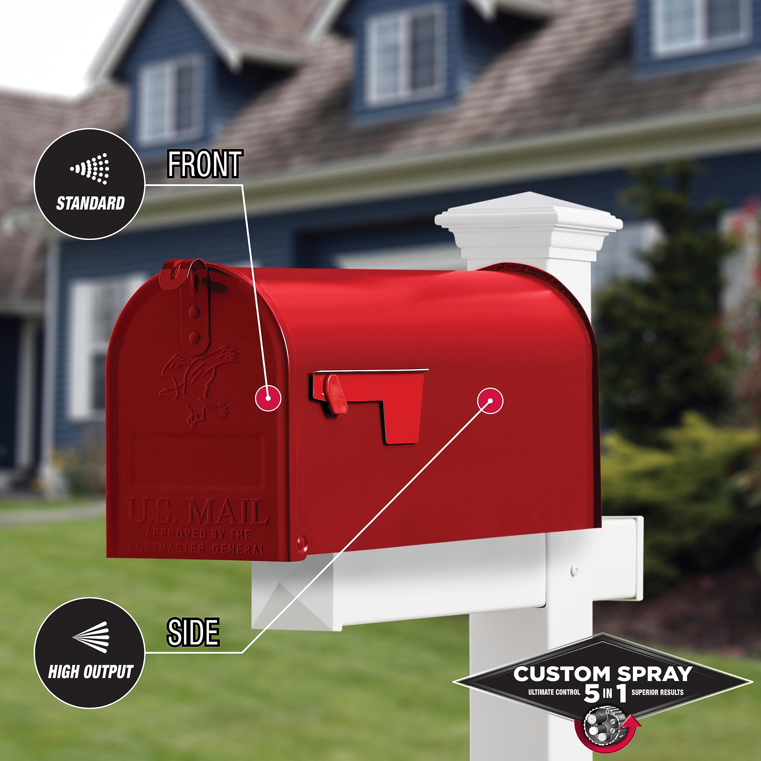 Rust-Oleum 376895 Stops Rust Custom Spray 5-in-1 Spray Paint, 12 oz, Gloss Regal Red, (Pack of 1)