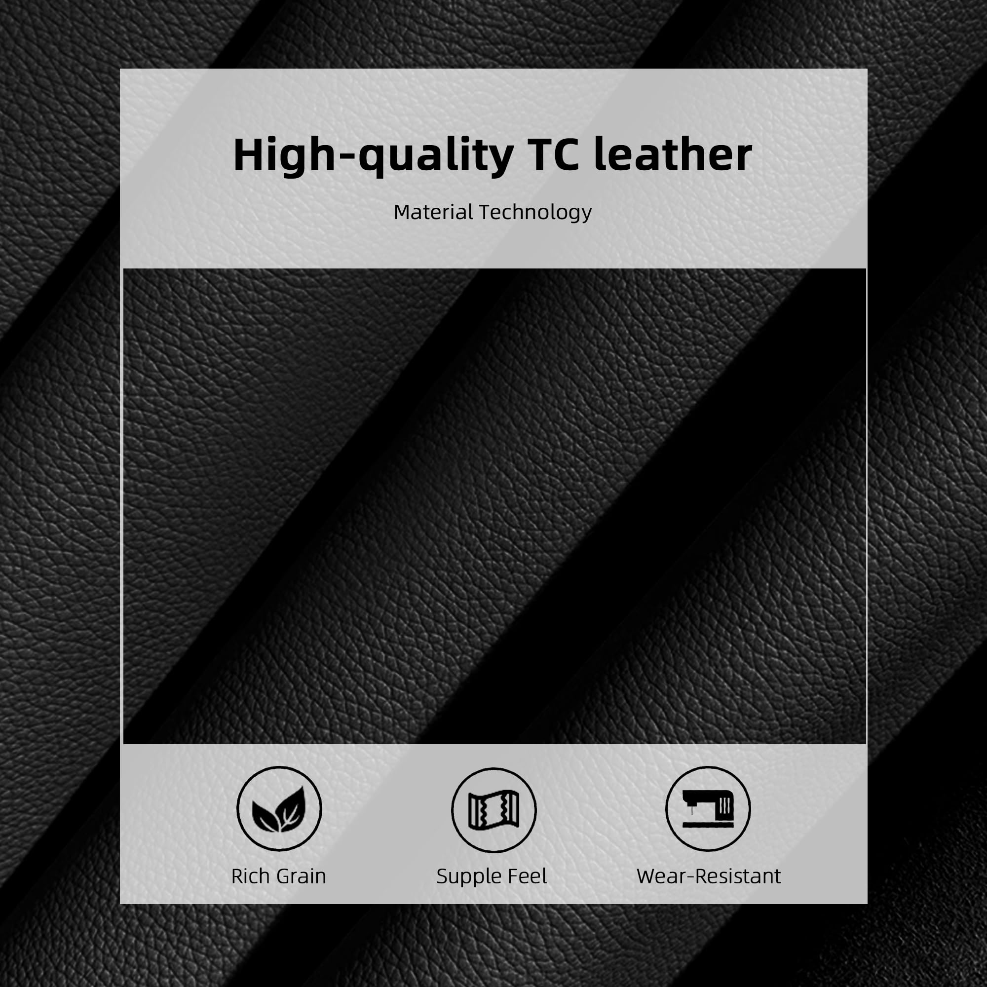 DGAZ TC-Leder Schulterriemen, Ersatz Taschengurt für Hermes Picotin/Lindy/Evelyne, Handgefertigt Umhängetaschengurt (Schwarz, Breite 2,7cm, Länge 50cm, Silberne Schnallen)