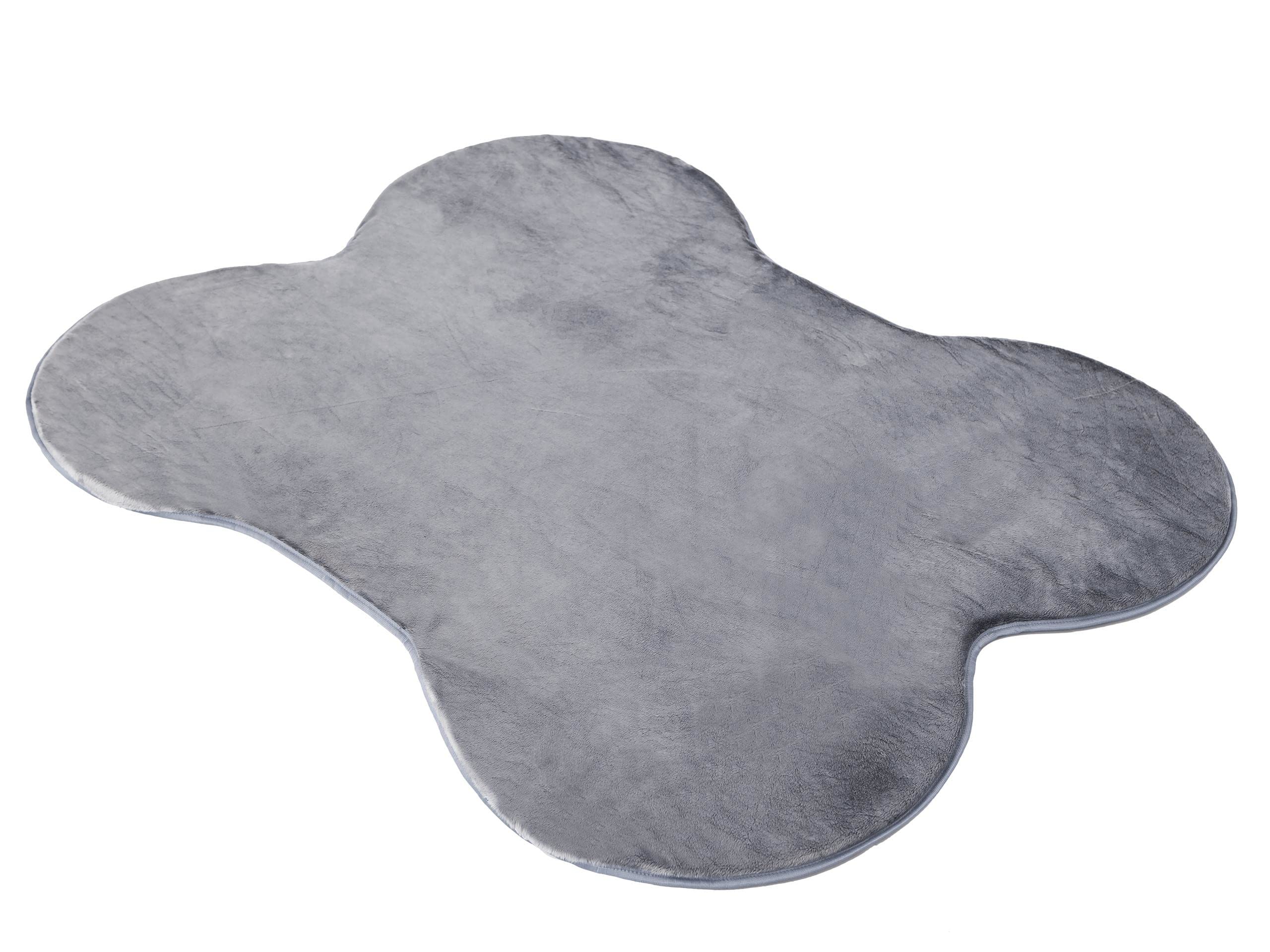 Colchoneta para perros, colchón, cojín, cojín para perros, cama para mascotas, sofá, cama para animales, cama suave, tamaño: L – 105 x 80 cm, color grafito