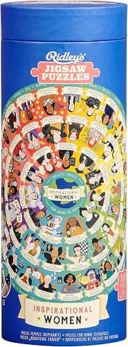 Miniatura 5 de Ridley's Inspirador rompecabezas circular feminista para mujeres, rompecabezas de 1000 piezas - Cuenta con 54 iconos feministas inspiradores