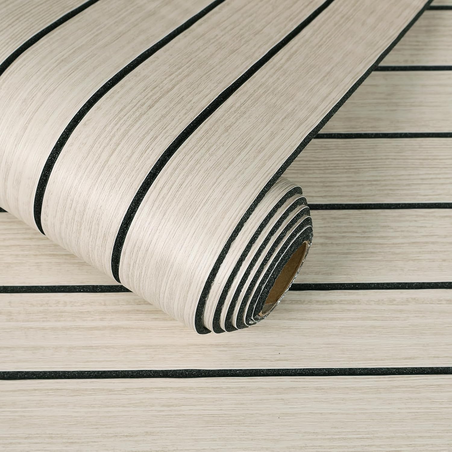 CHIHUT Ash Oak 3D Soundproof Wood Panels for Interior Wall Decor Kitchen Island 12"x79" Flexible Foam Wood Slat Wall Paneling Roll Self Adhesive Decorative Textured Ceiling Wallpaper for Bedroom
