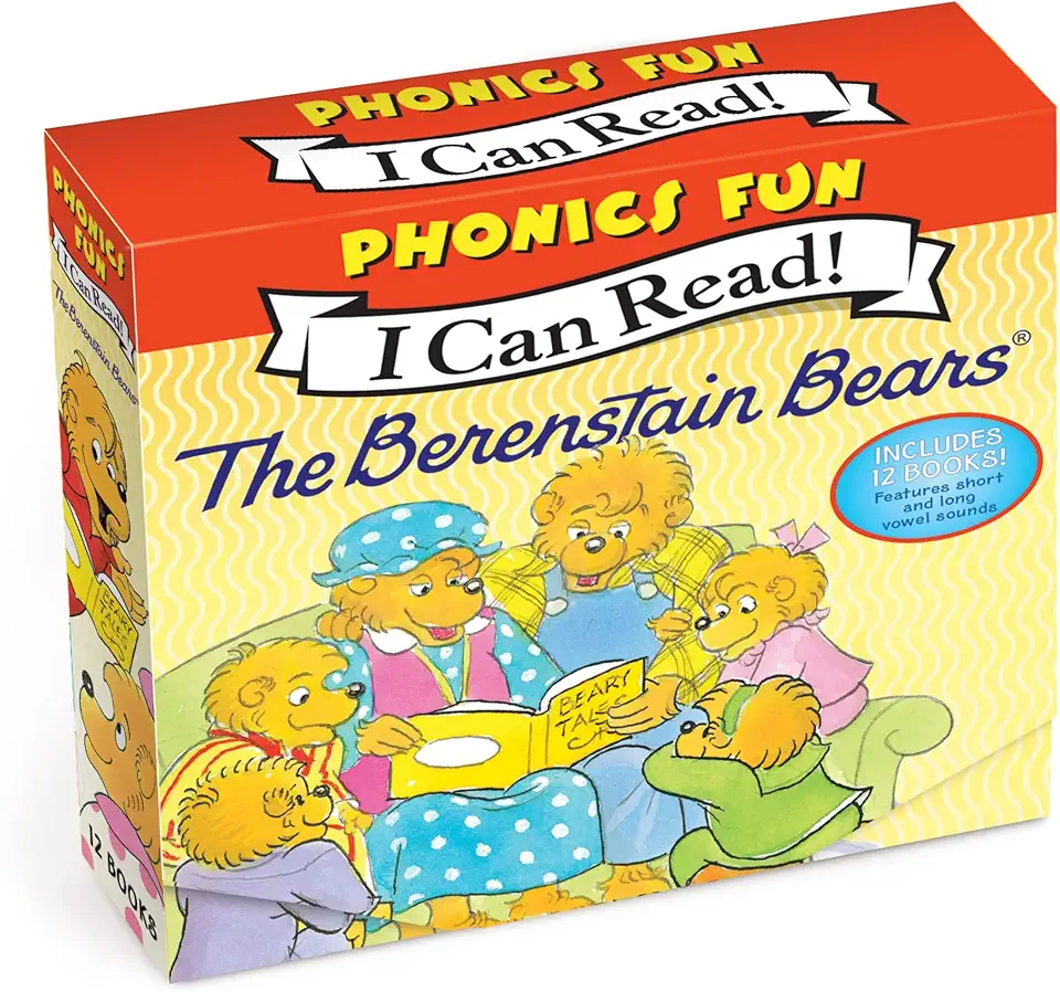 The Berenstain Bears 12-Book Phonics Fun!: Includes 12 Mini-Books Featuring Short and Long Vowel Sounds – A Simple Collection About Building Literacy for Children (Ages 4-8) (I Can Read Phonics, 4)