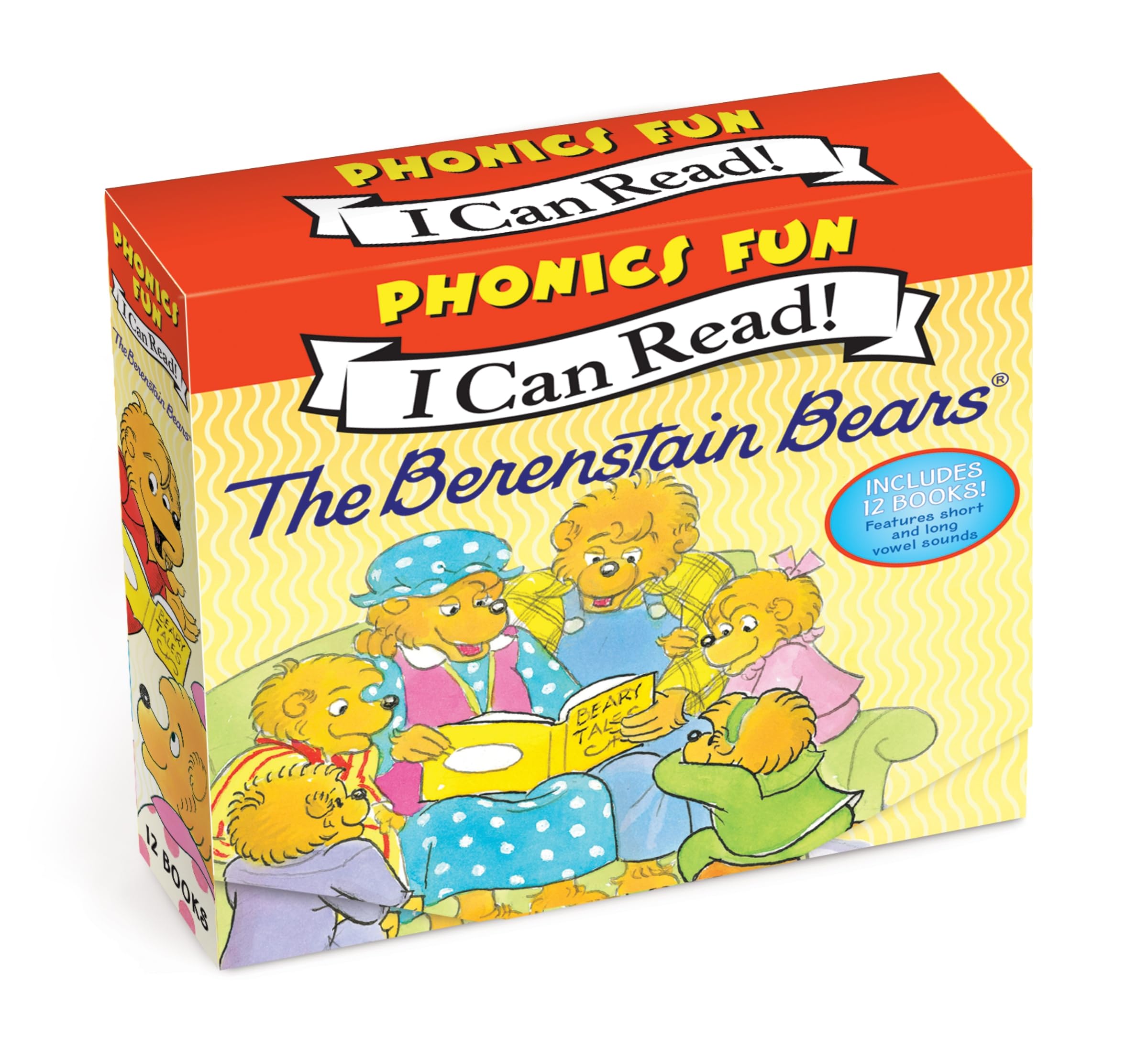 The Berenstain Bears 12-Book Phonics Fun!: Includes 12 Mini-Books Featuring Short and Long Vowel Sounds – A Simple Collection About Building Literacy for Children (Ages 4-8) (I Can Read Phonics)